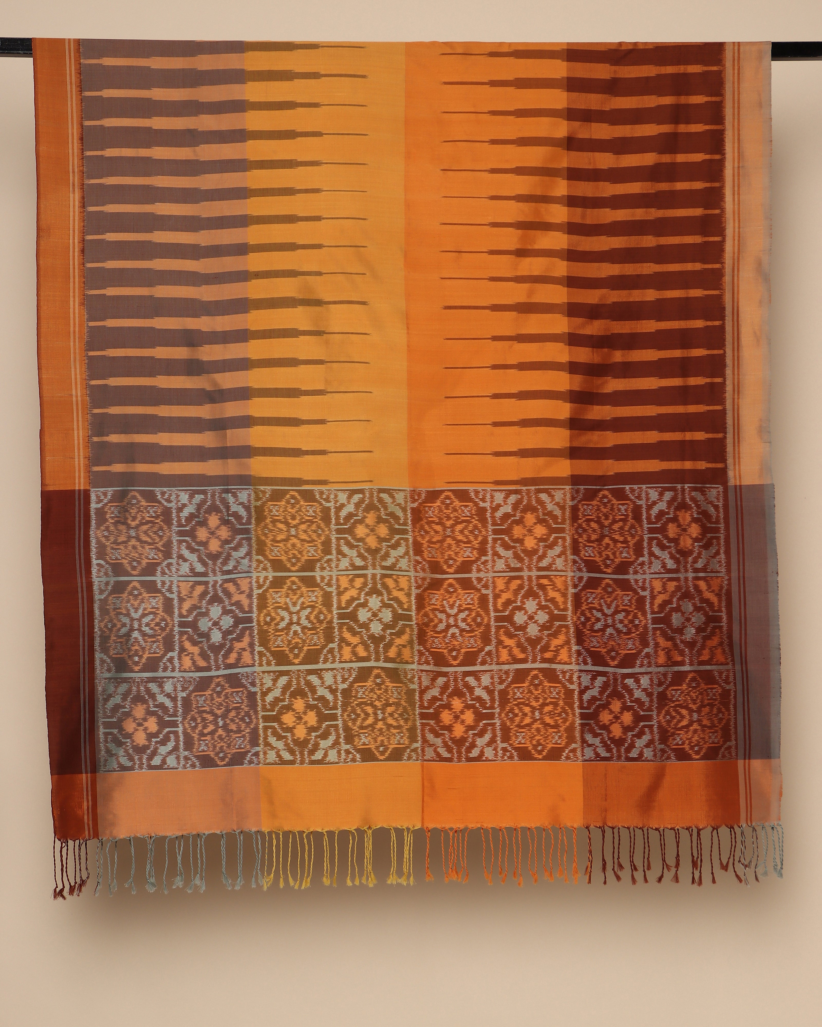 Femi Weft Ikat Silk Dupatta