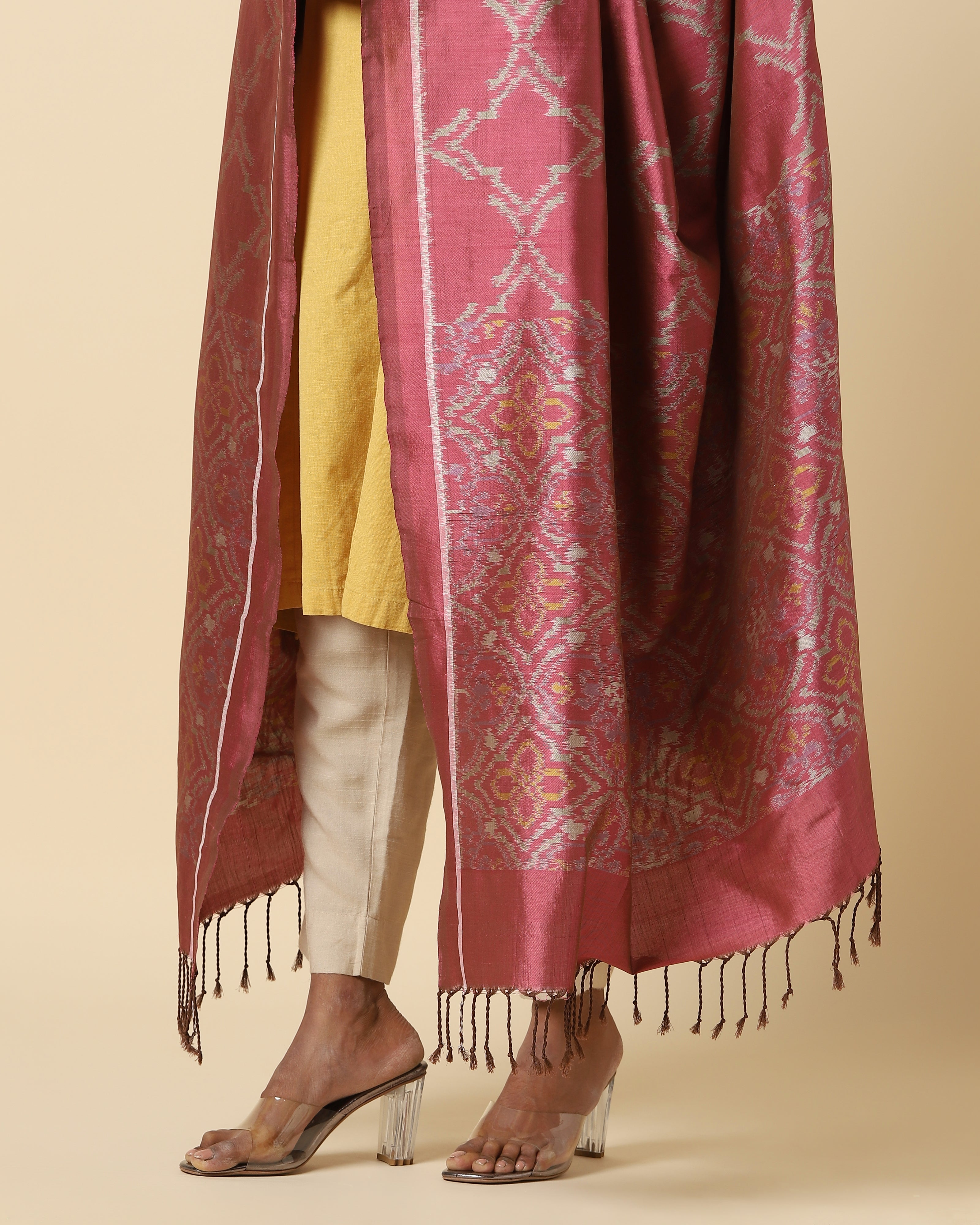 Prapti Weft Ikat Silk Dupatta