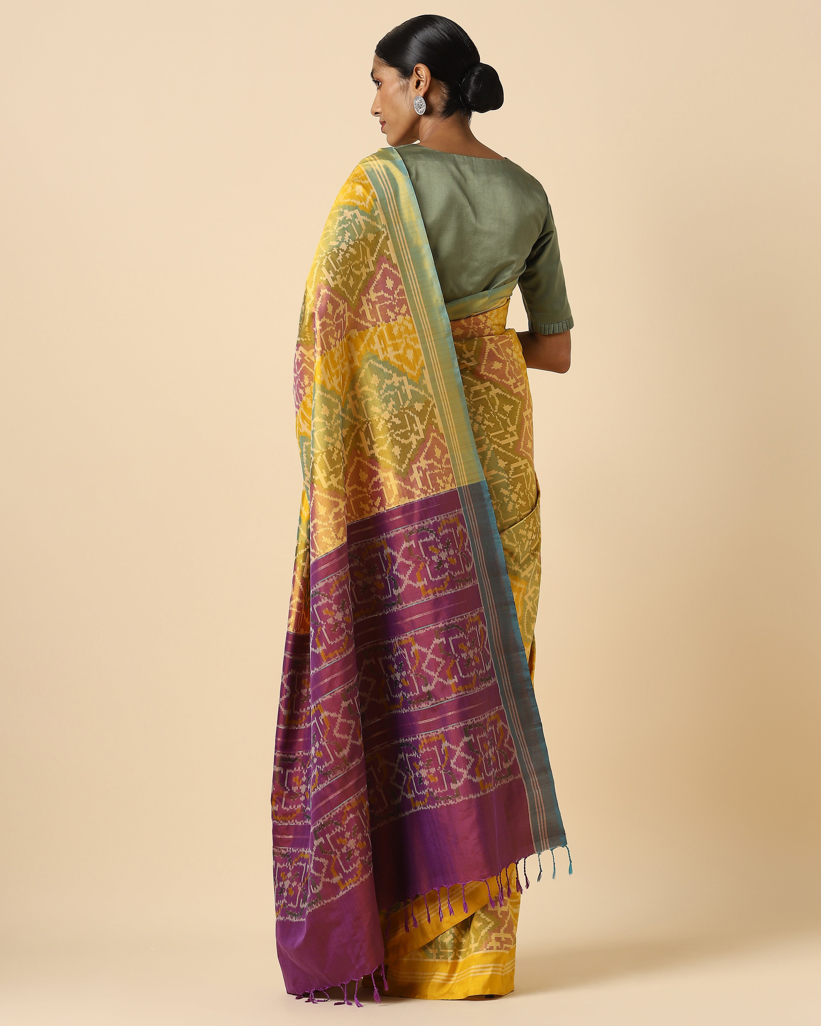 Shani Warp Ikat Silk Saree