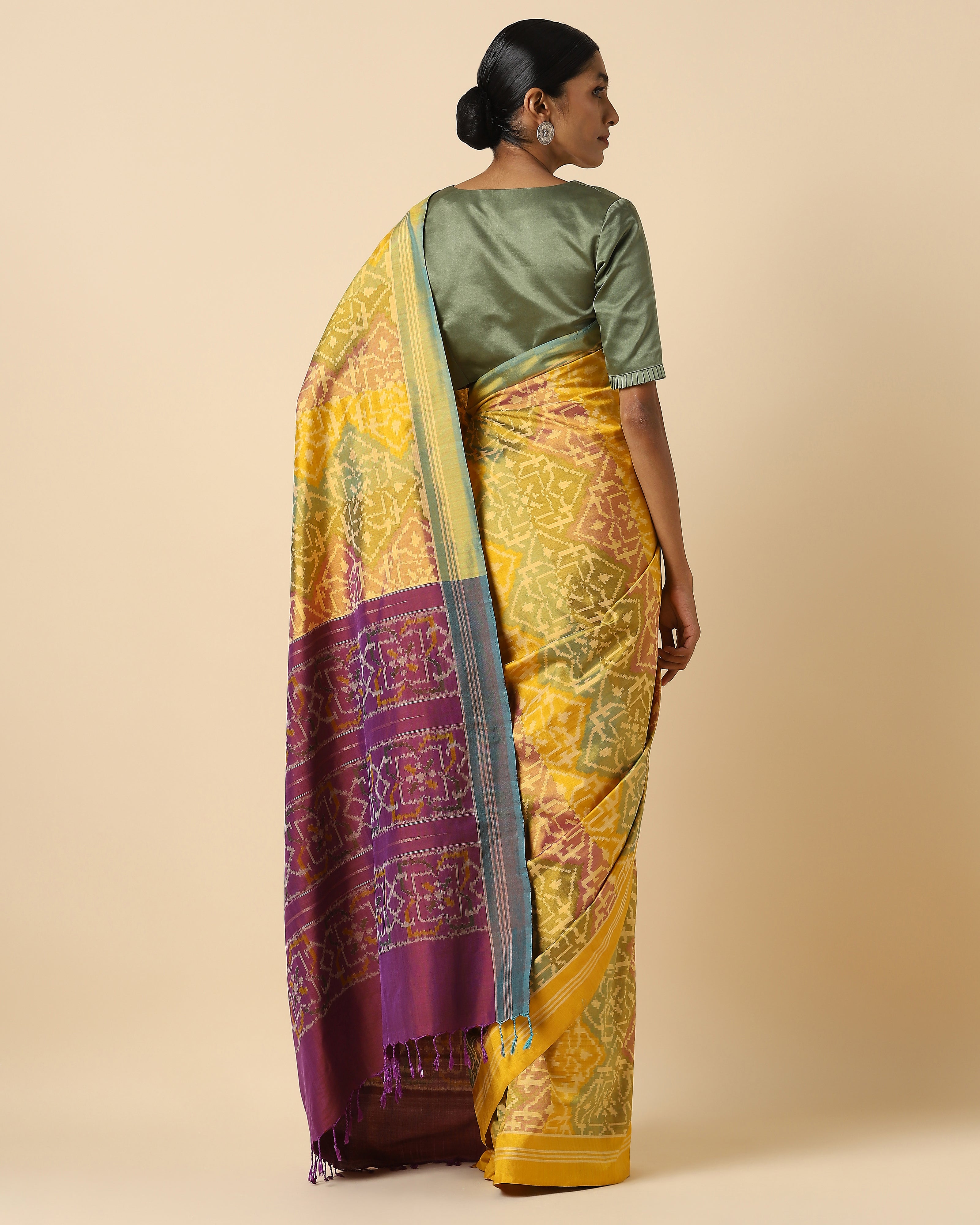 Shani Warp Ikat Silk Saree