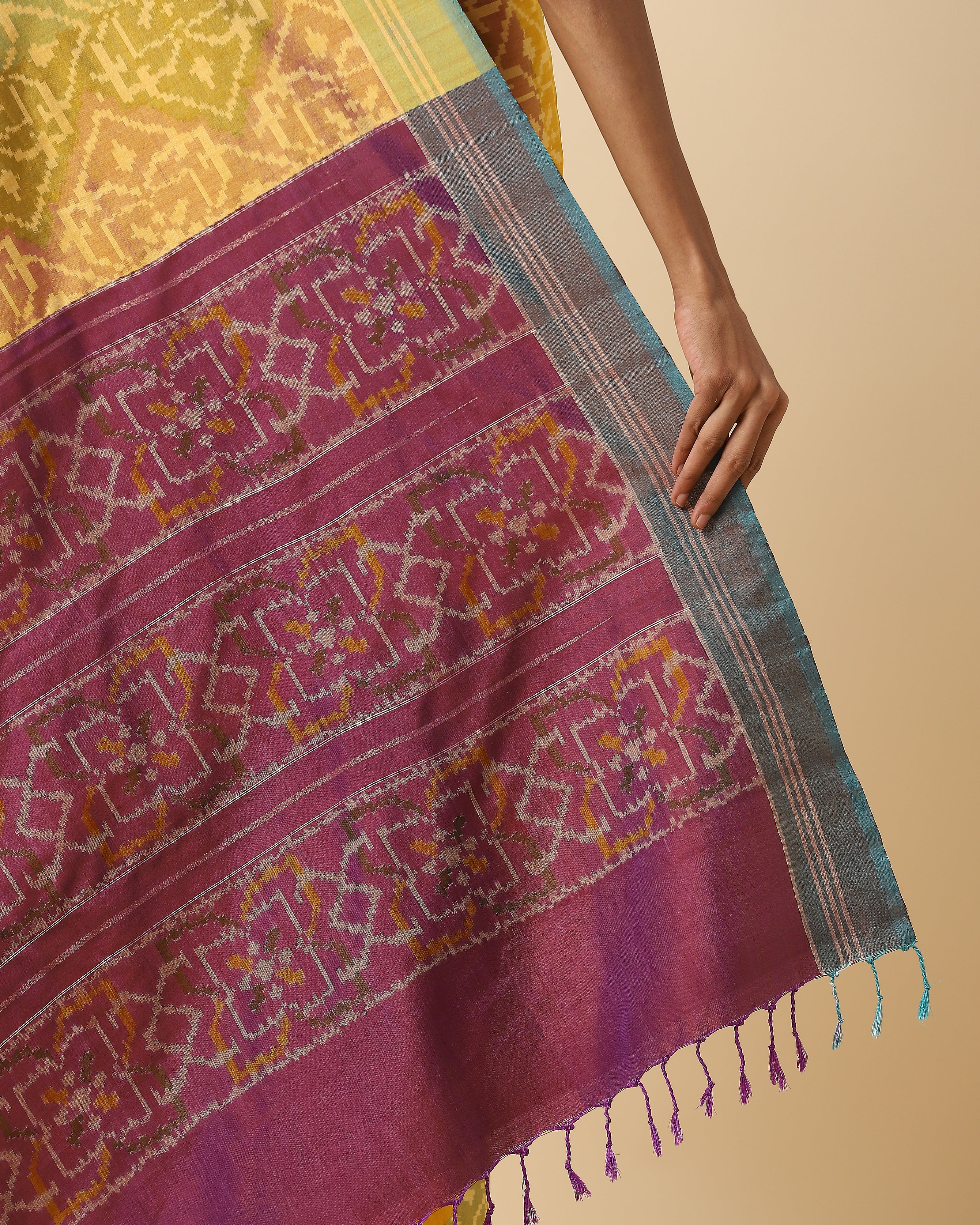 Shani Warp Ikat Silk Saree