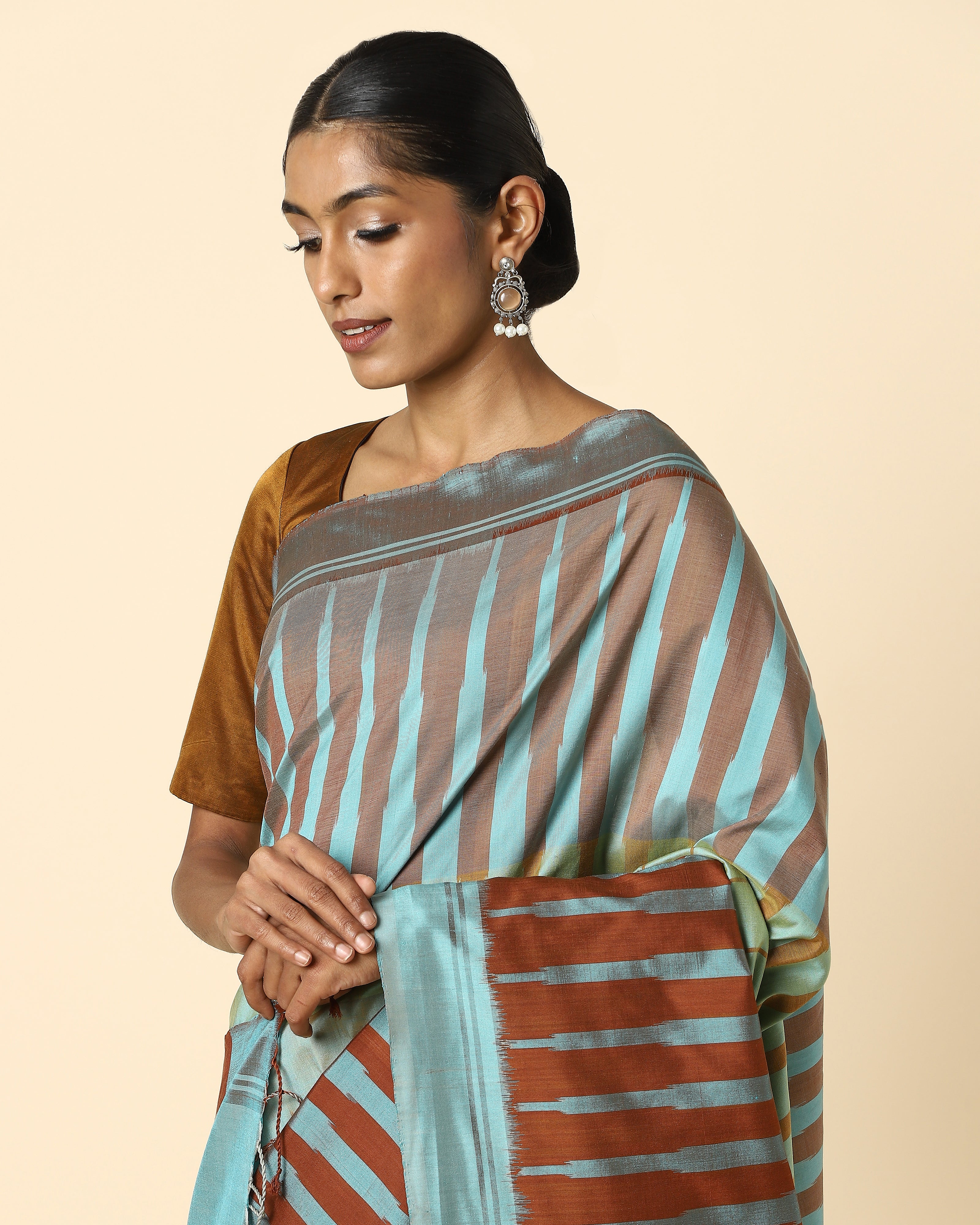 Femi Weft Ikat Silk Saree