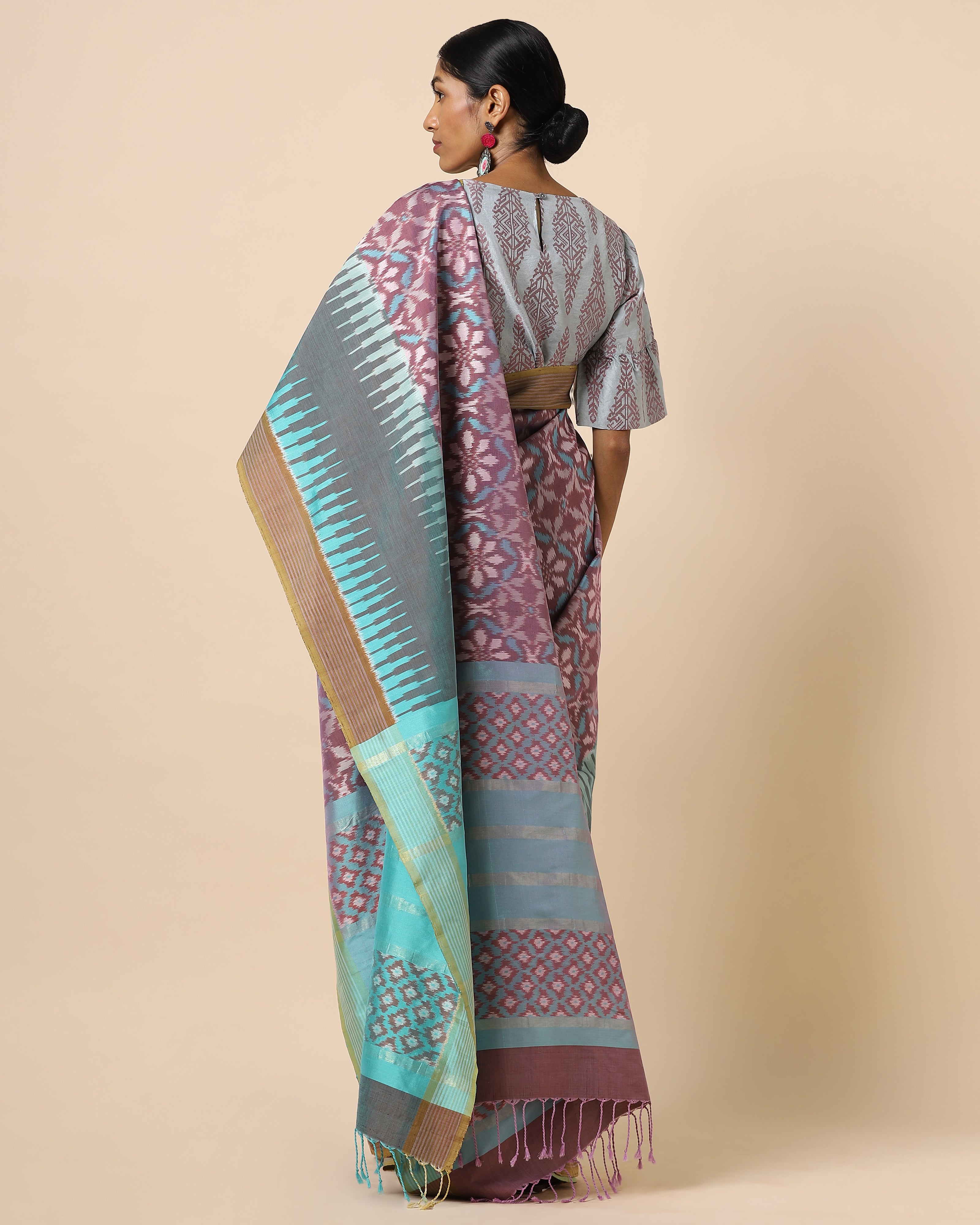 Cairo Weft Ikat Silk Saree