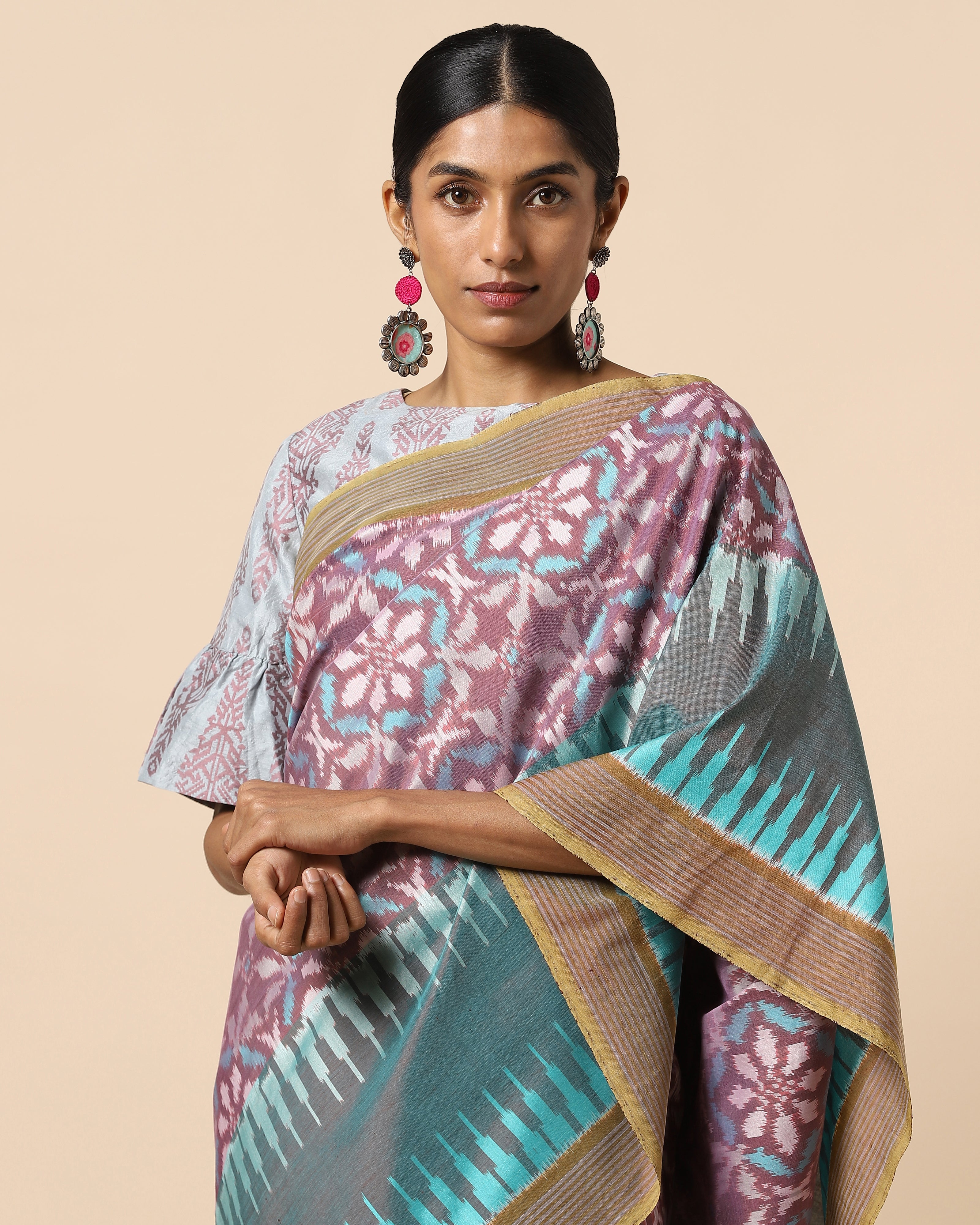 Cairo Weft Ikat Silk Saree