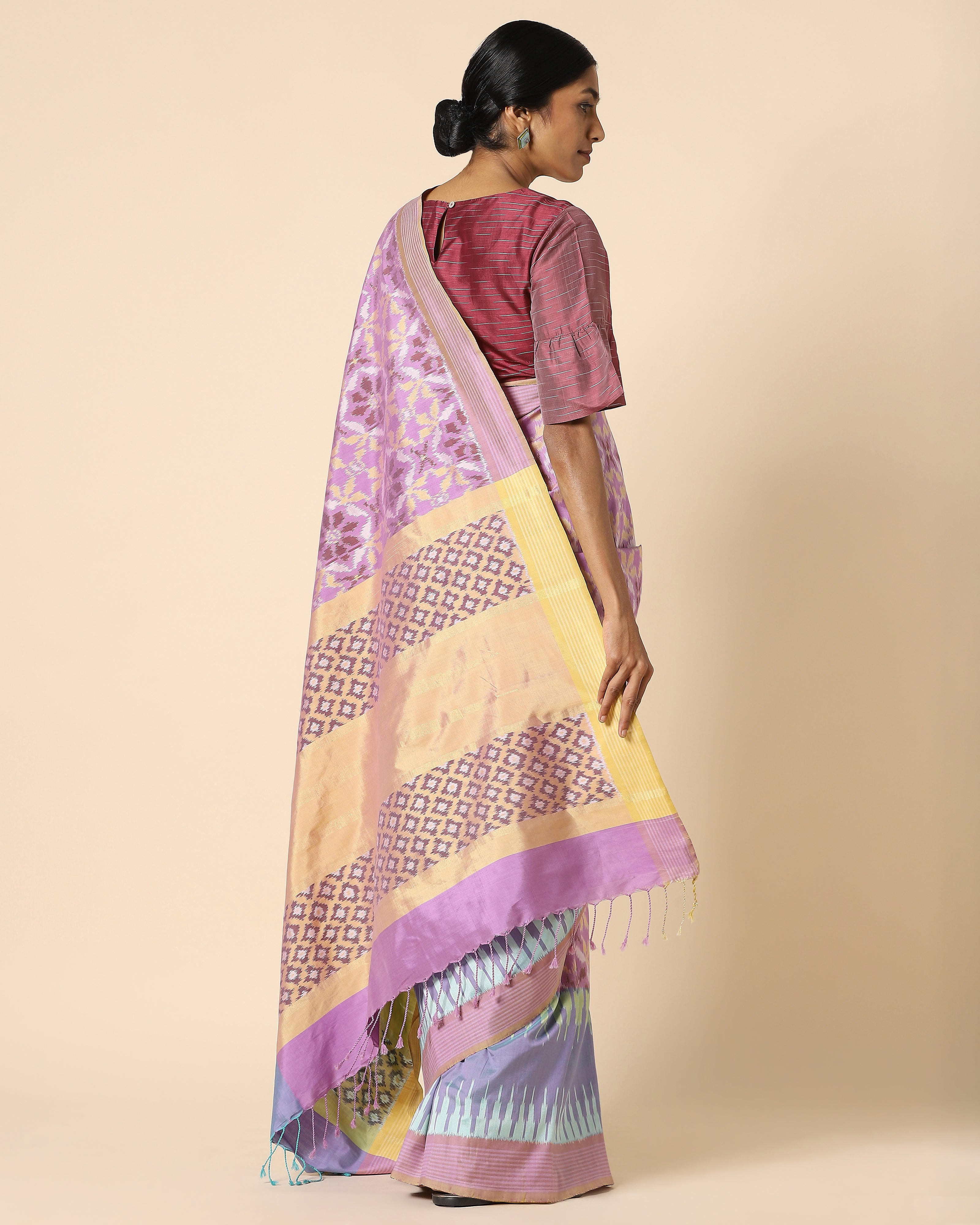 Cairo Weft Ikat Silk Saree