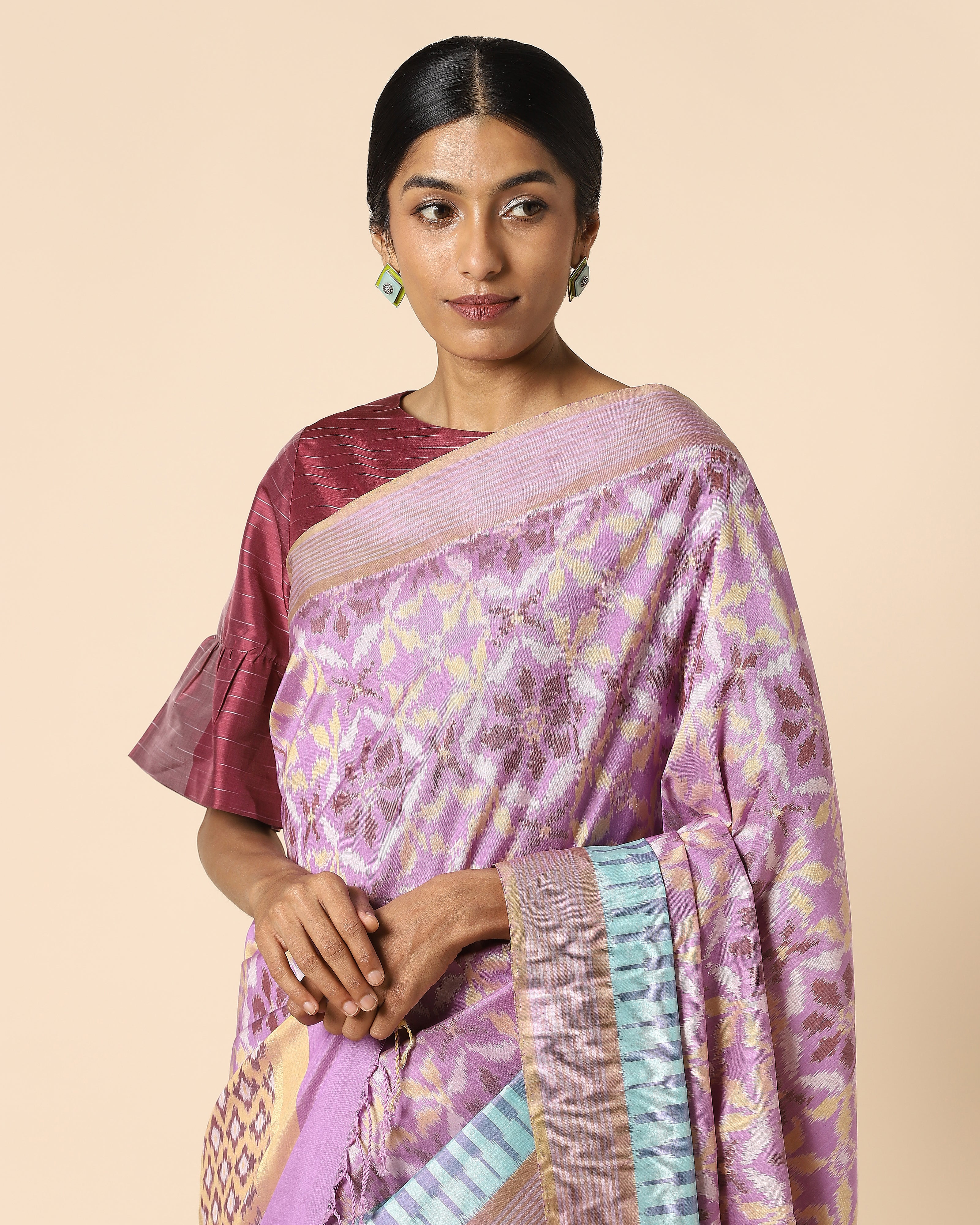 Cairo Weft Ikat Silk Saree