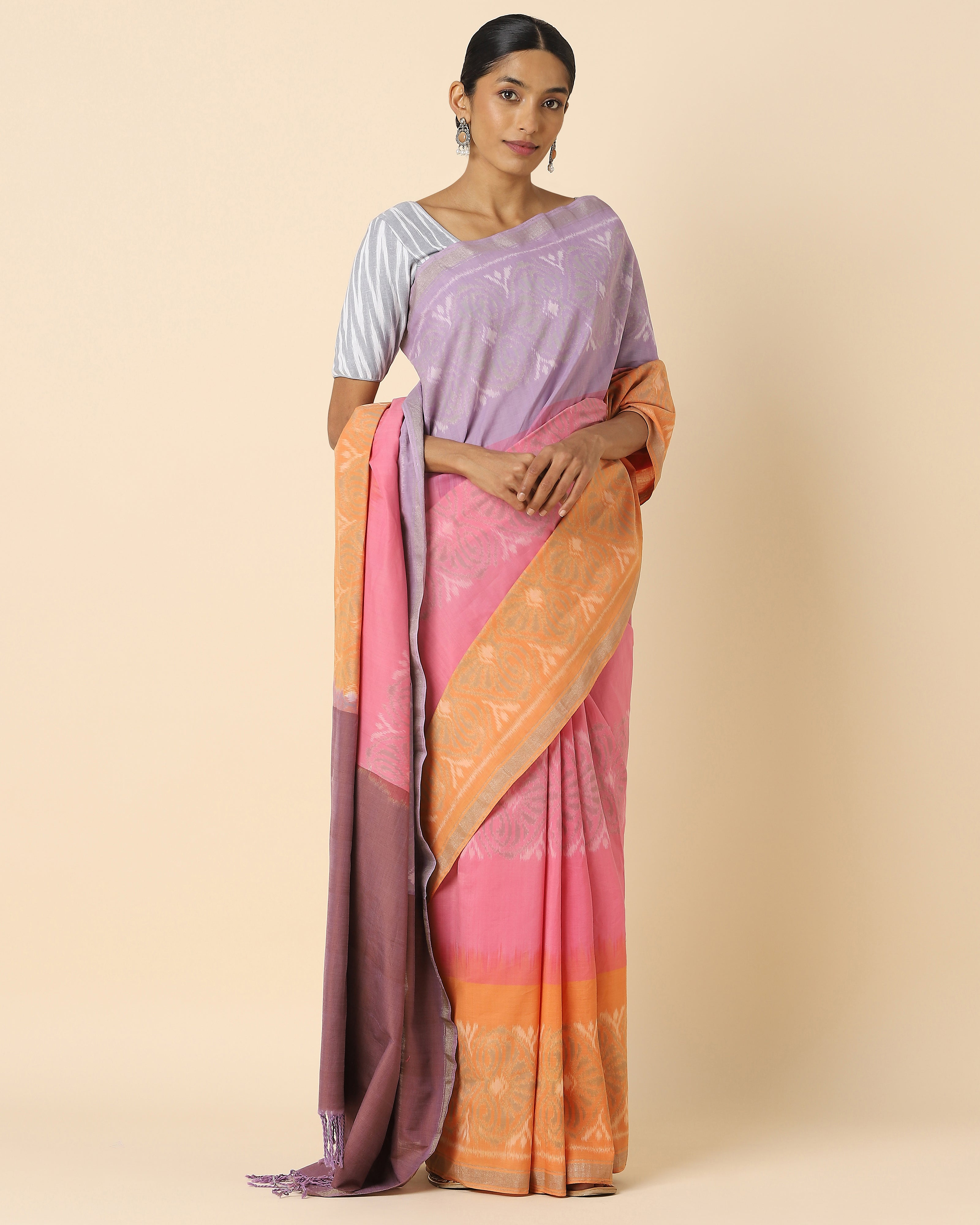 Manya Weft Ikat Cotton Saree