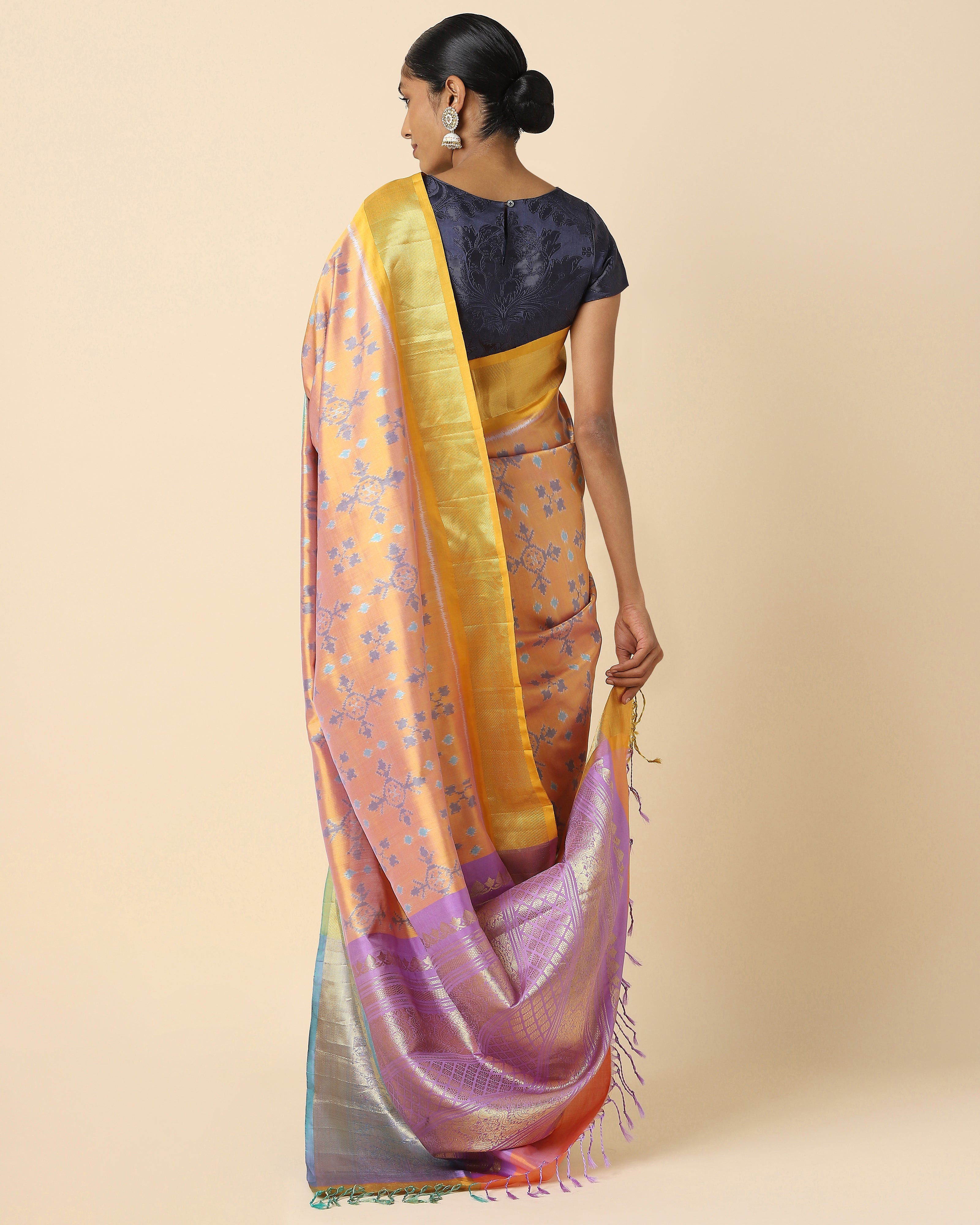 Mirza Weft Ikat Silk Saree