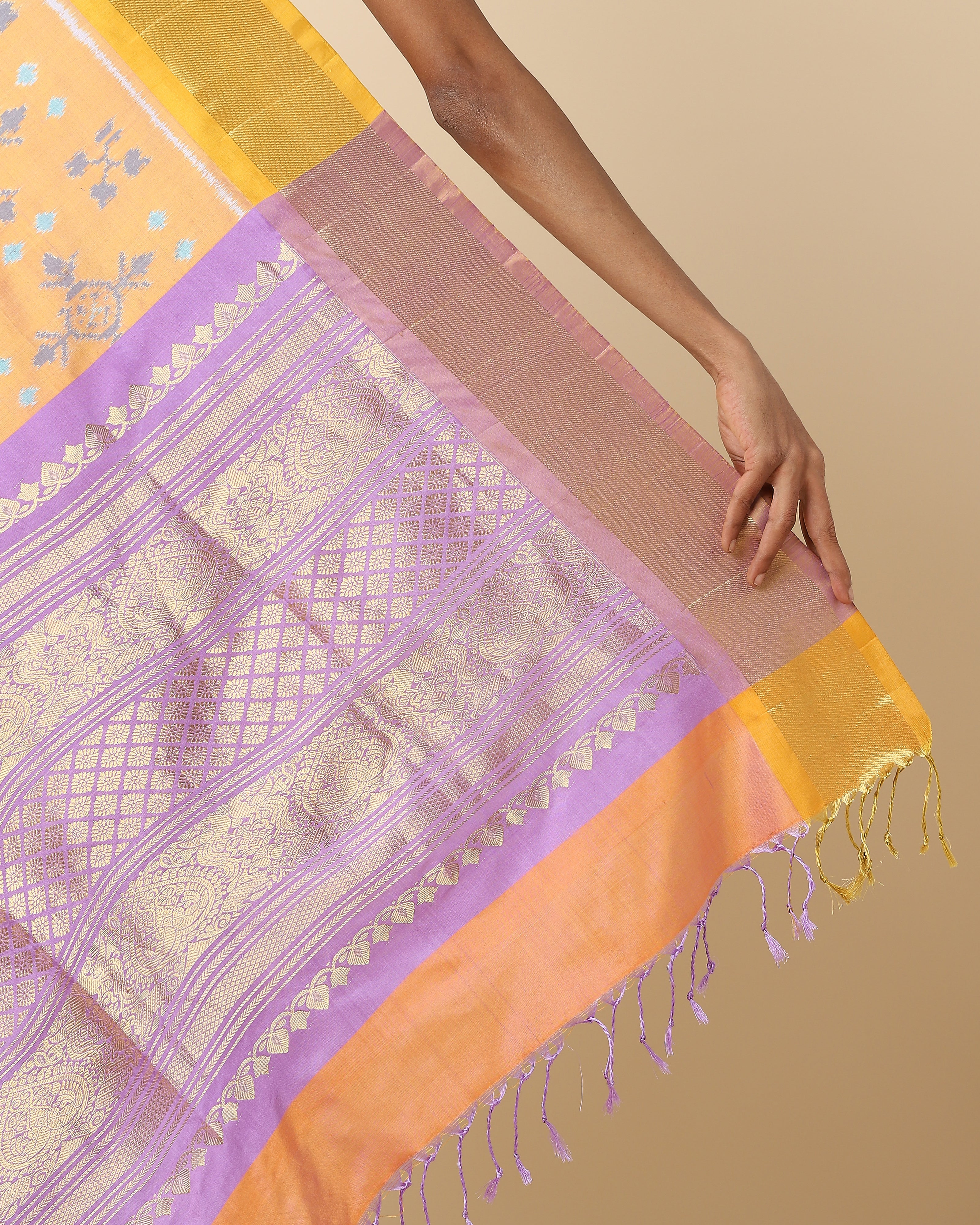 Mirza Weft Ikat Silk Saree