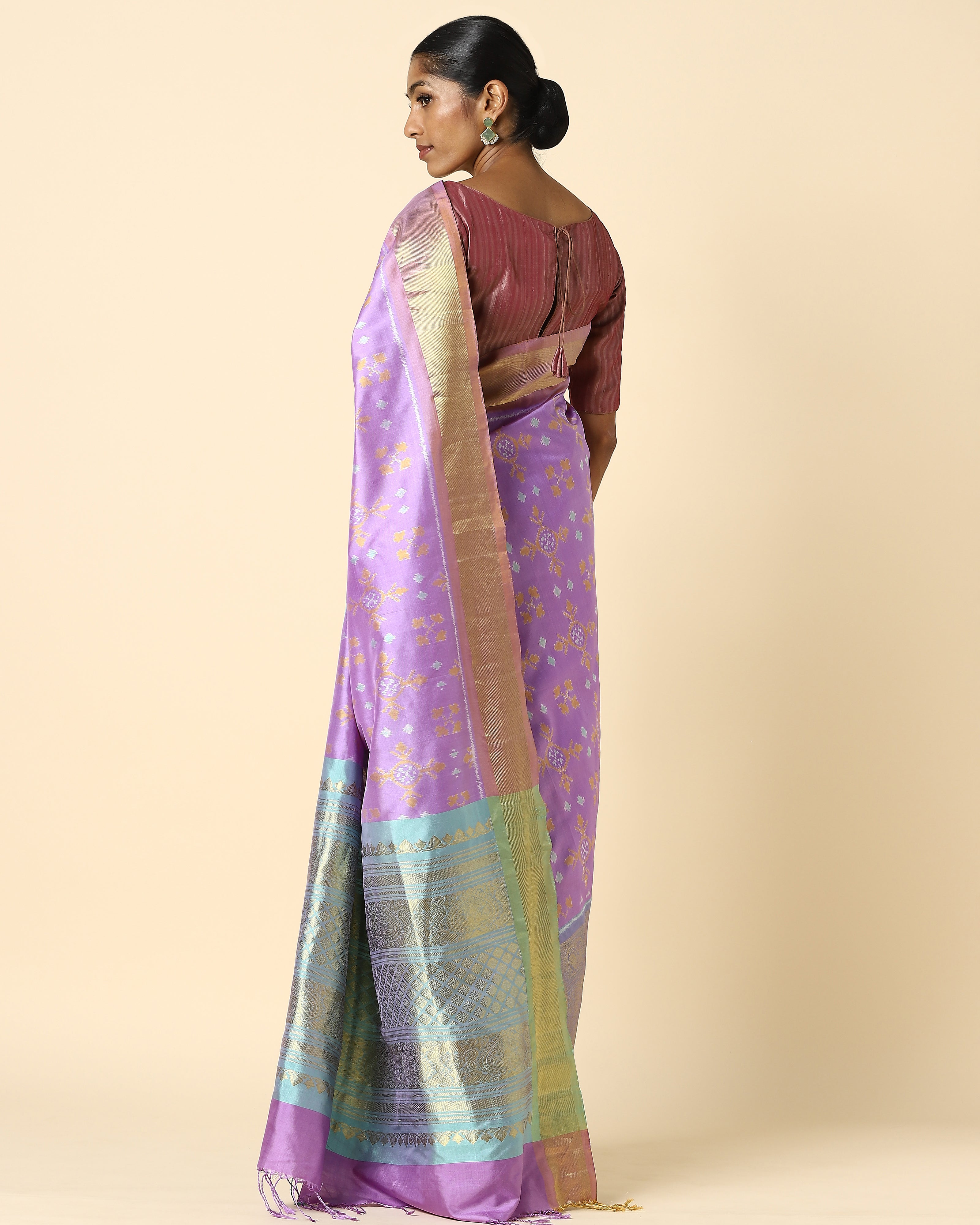 Mirza Weft Ikat Silk Saree