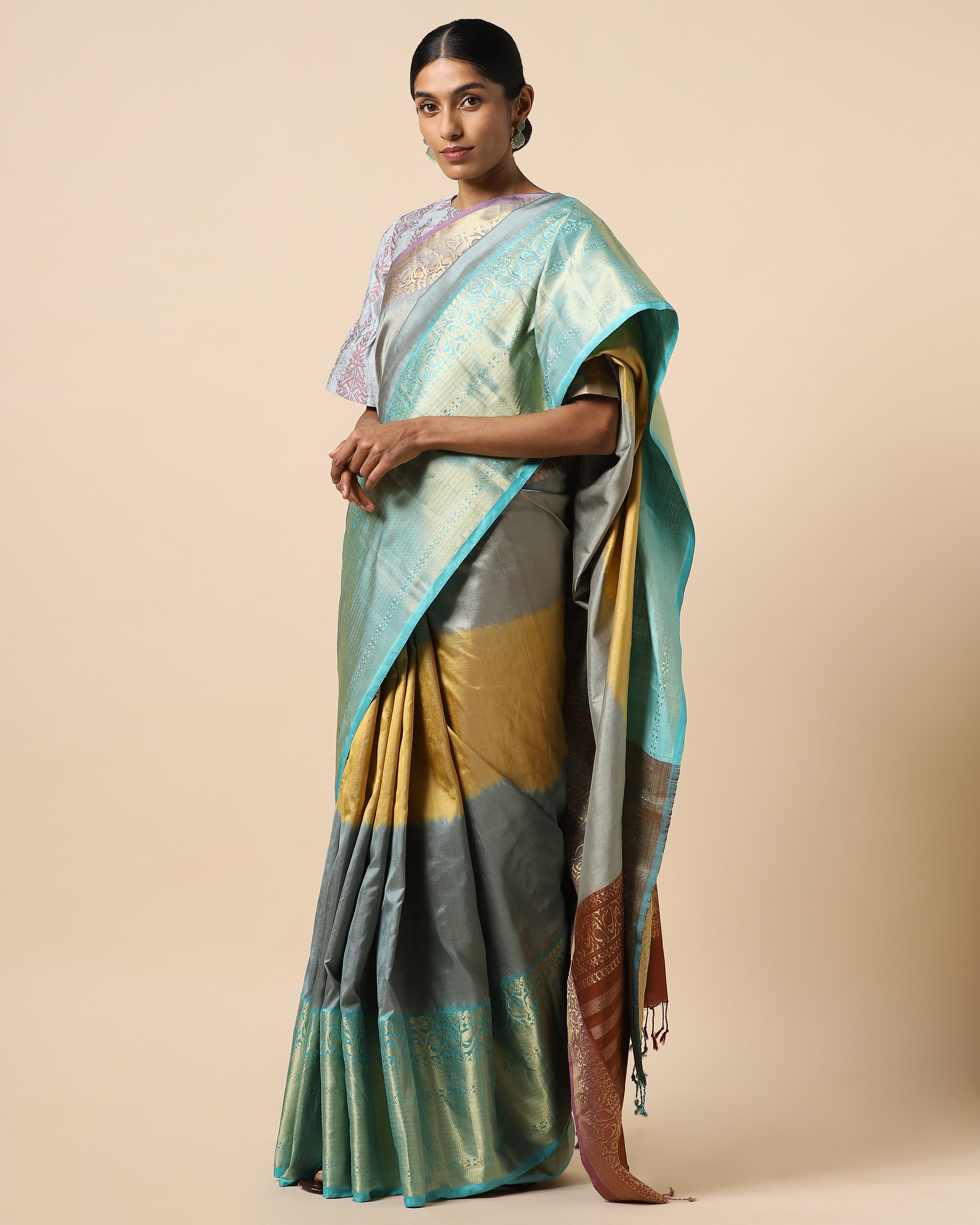 Akshara Weft Ikat Silk Saree