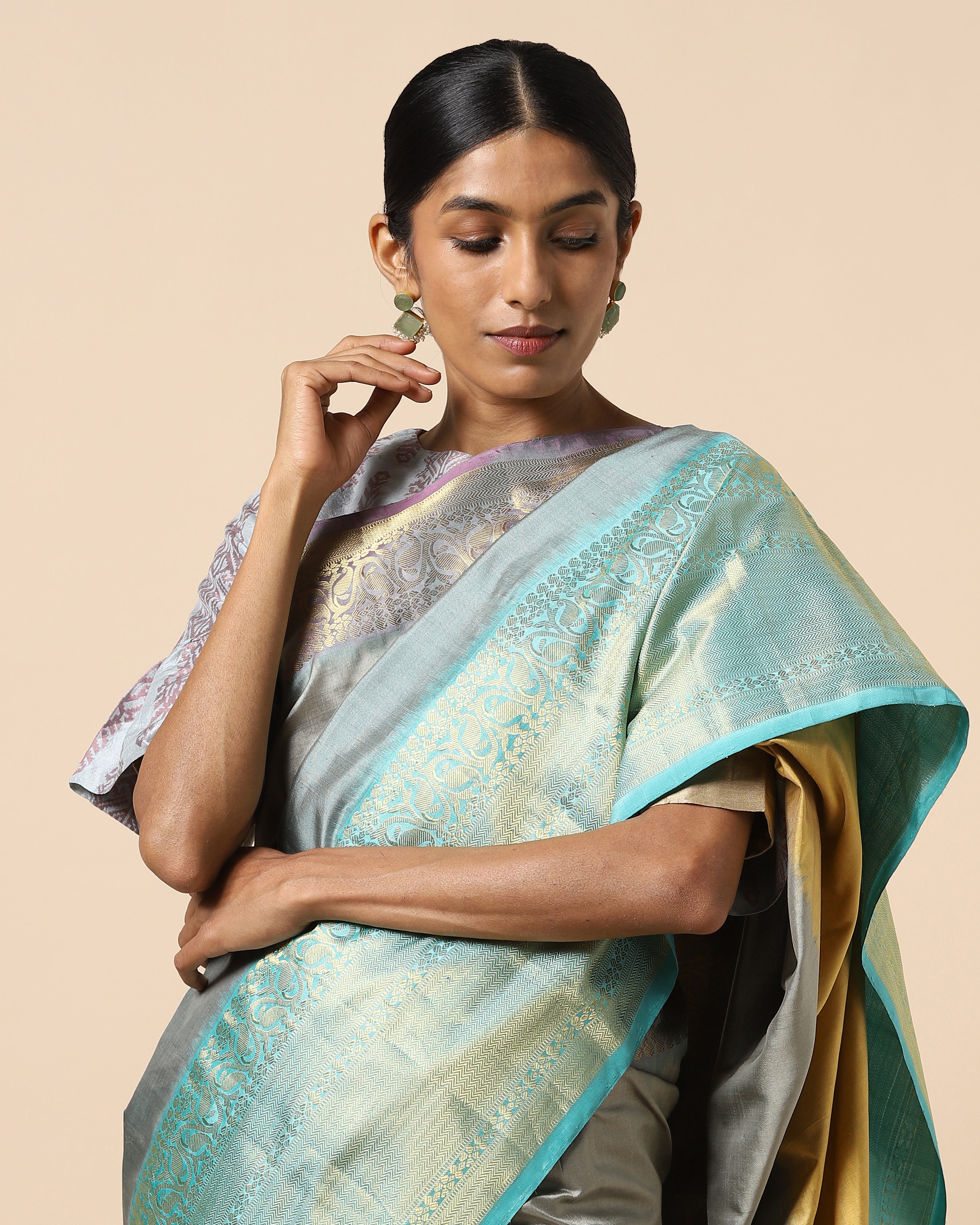 Akshara Weft Ikat Silk Saree