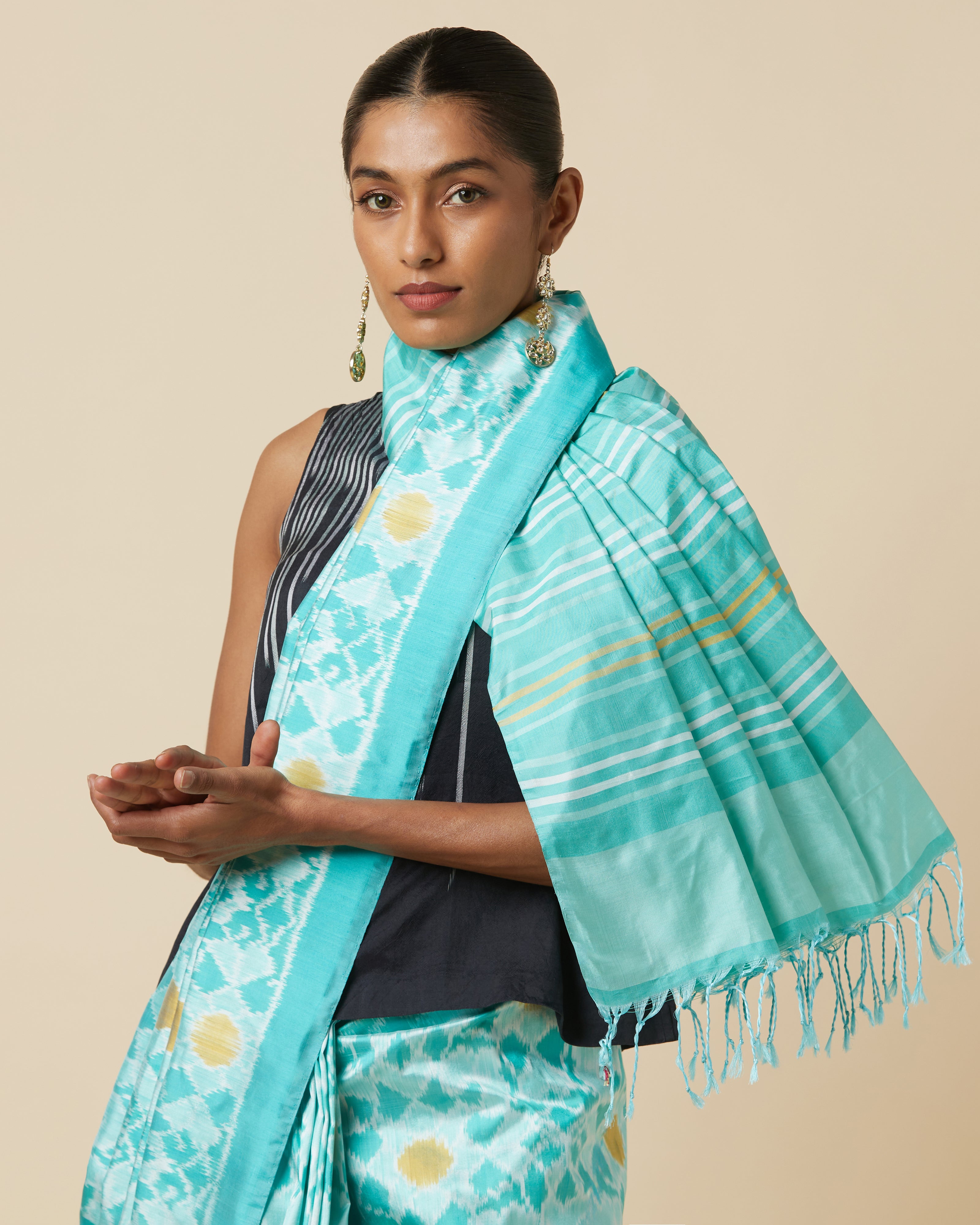 Rimani Pochampally Weft Ikat Silk Saree