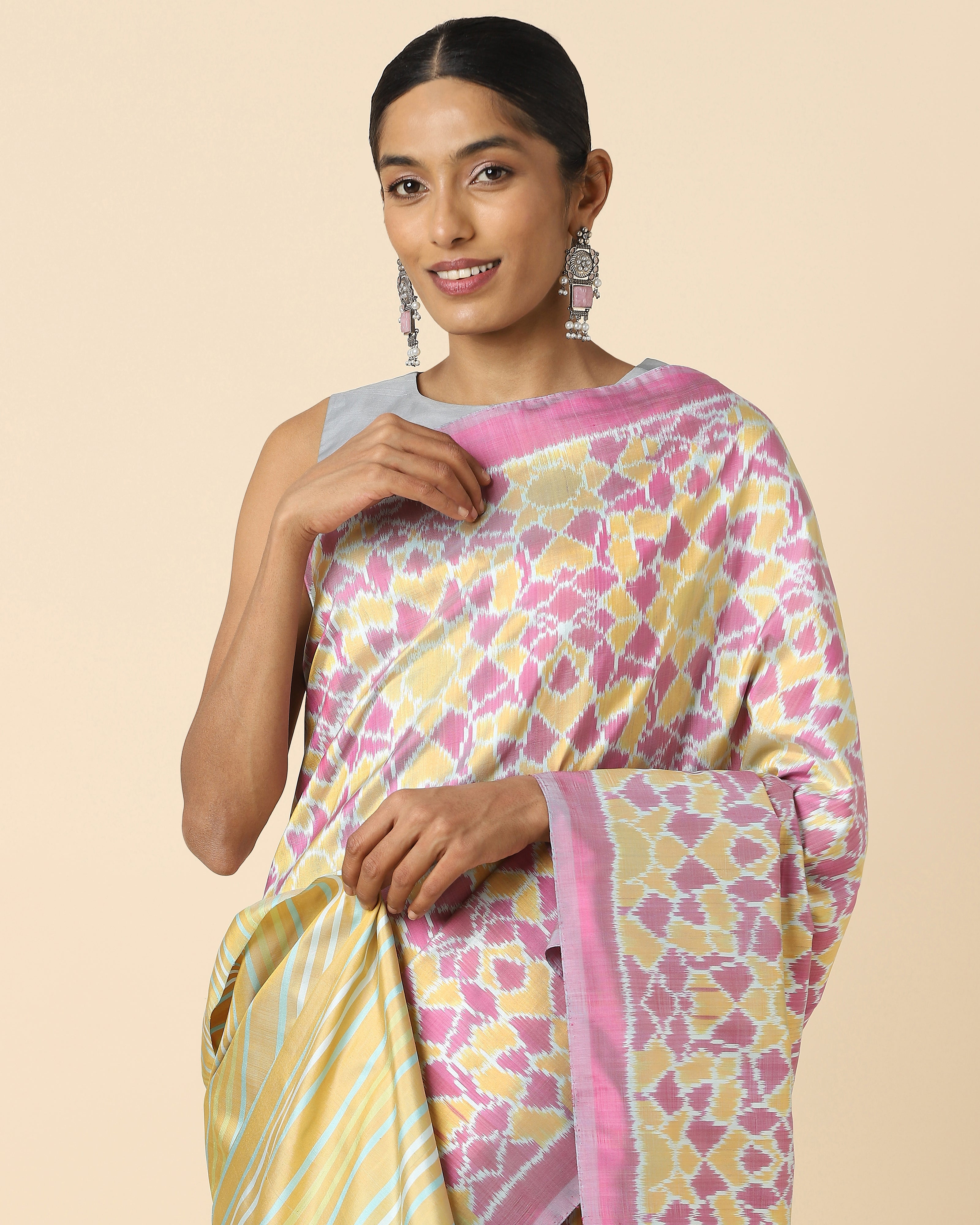 Rimani Pochampally Weft Ikat Silk Saree