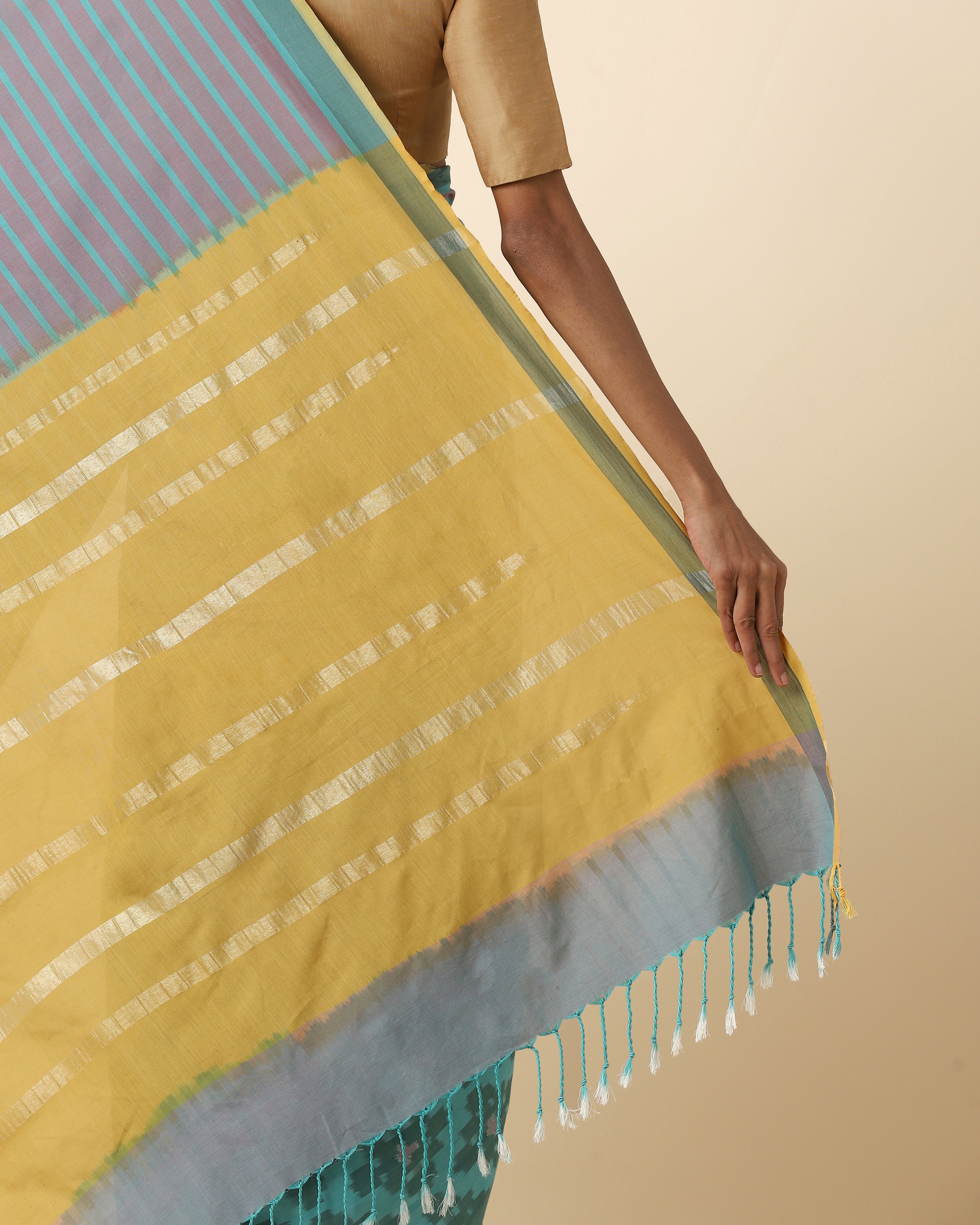 Paromita Weft Ikat Cotton Saree