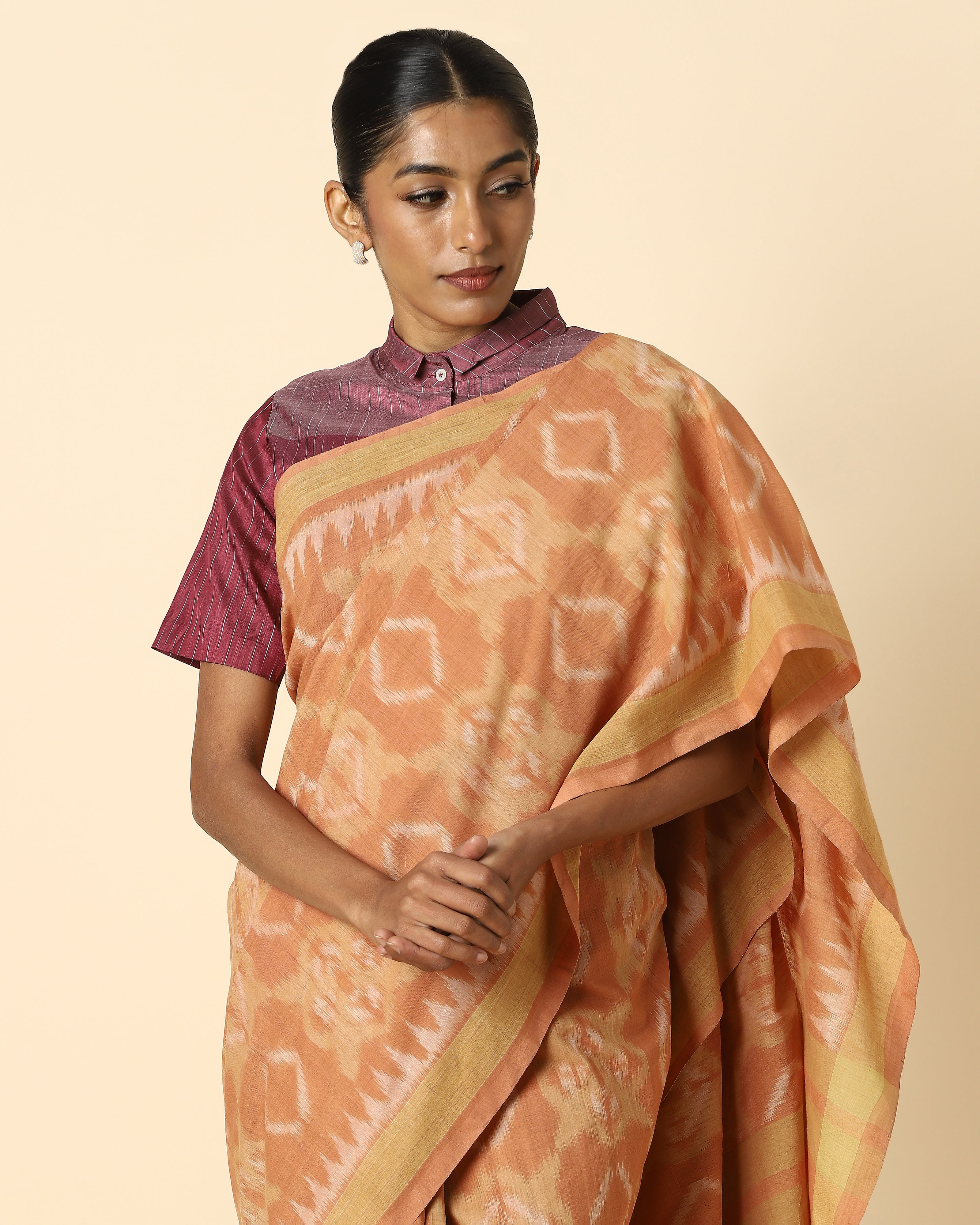 Naaz Weft Ikat Cotton Saree