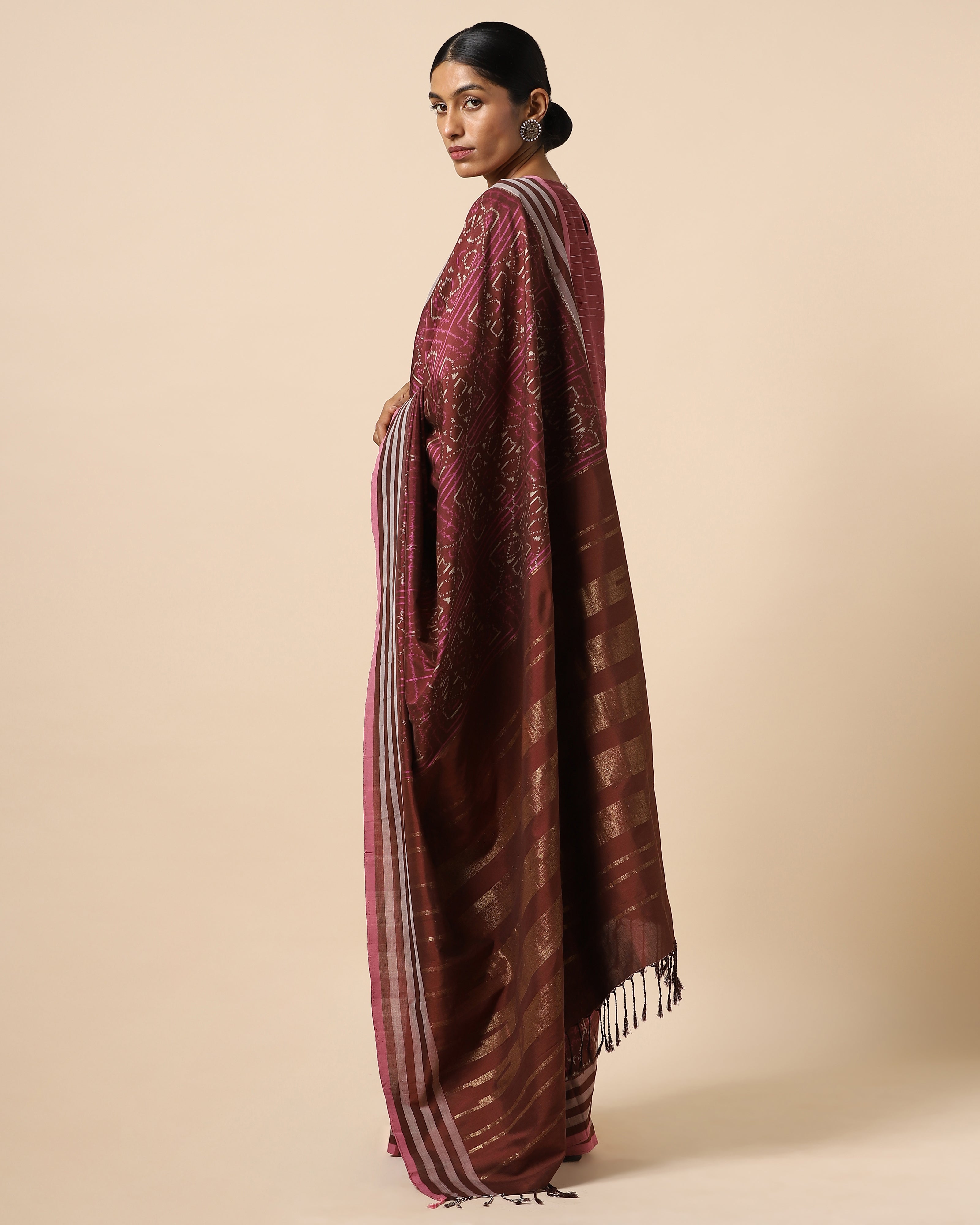 Lanima Pochampally Weft Ikat Silk Saree