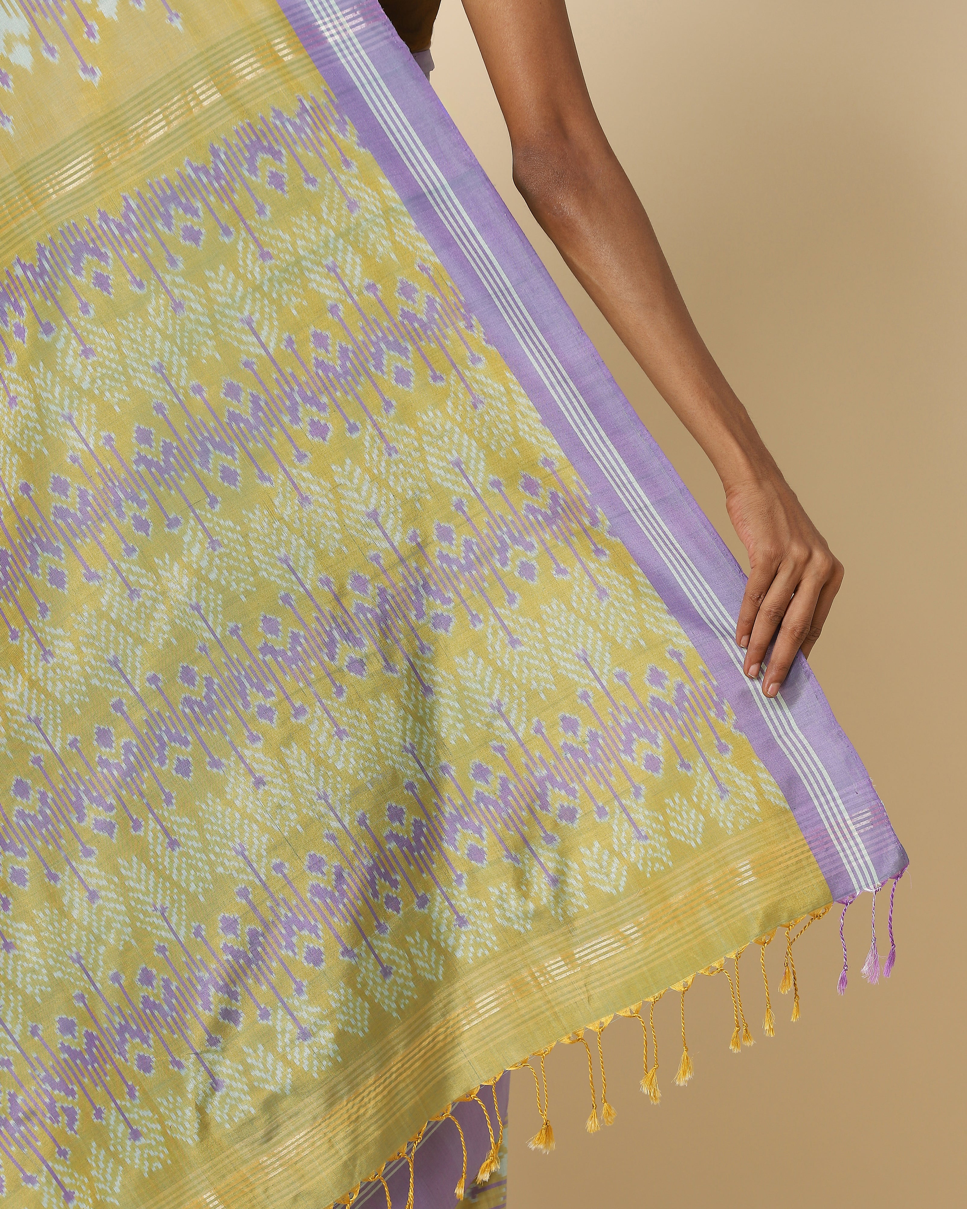 Naisha Warp Ikat Silk Cotton Saree