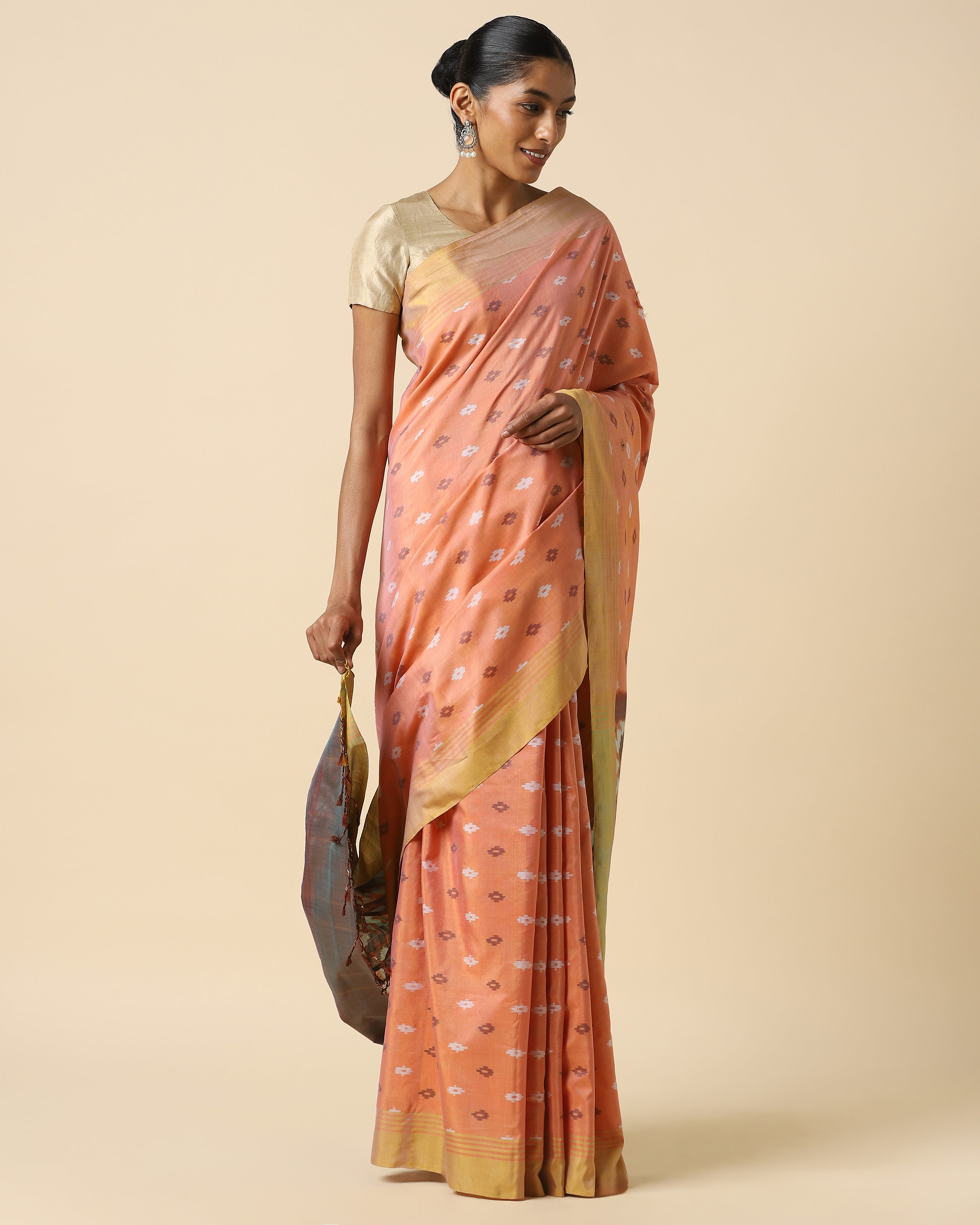 Poonam Warp Ikat Silk Cotton Saree