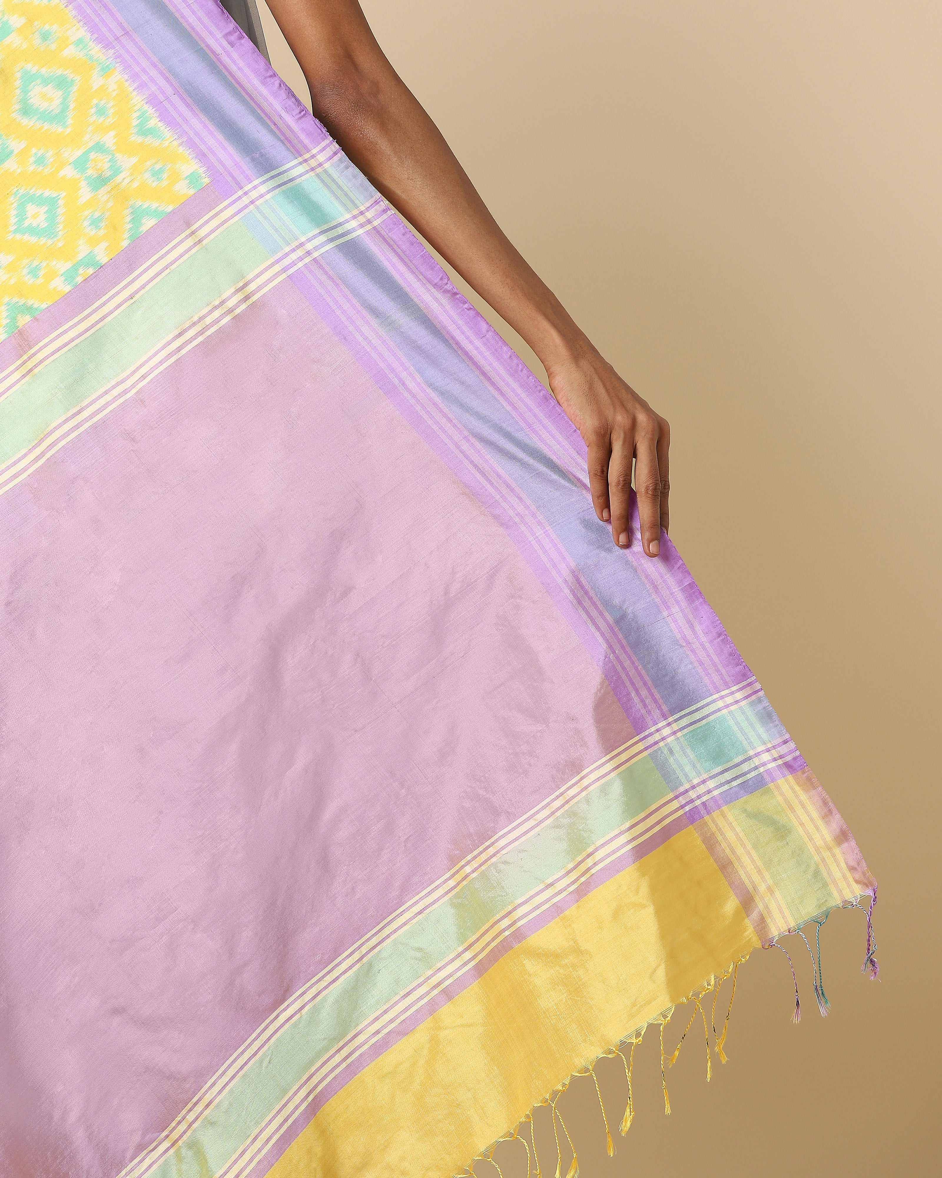 Prabha Pochampally Weft Ikat Silk Saree