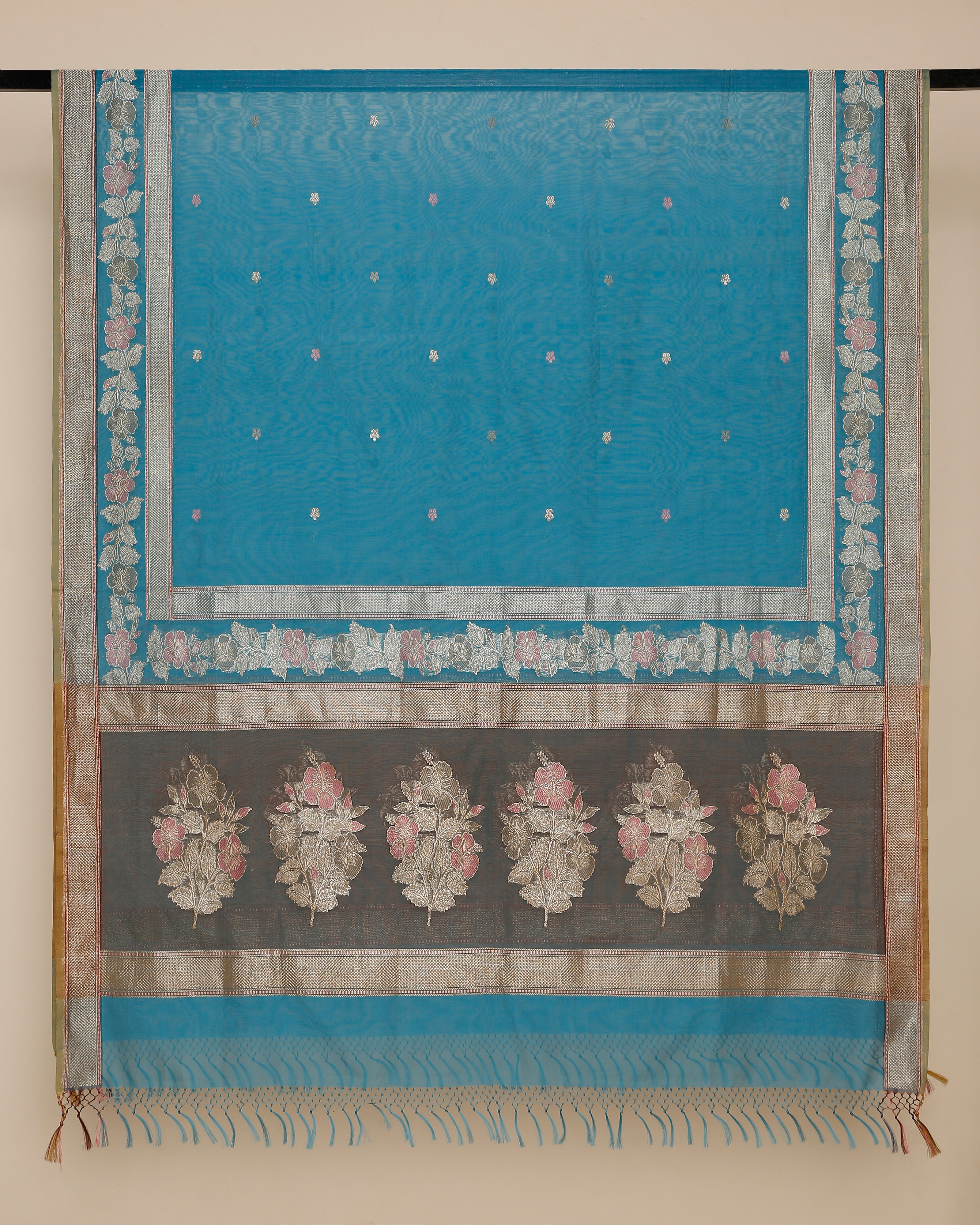 Gudhal Kadwa Silk Cotton Dupatta