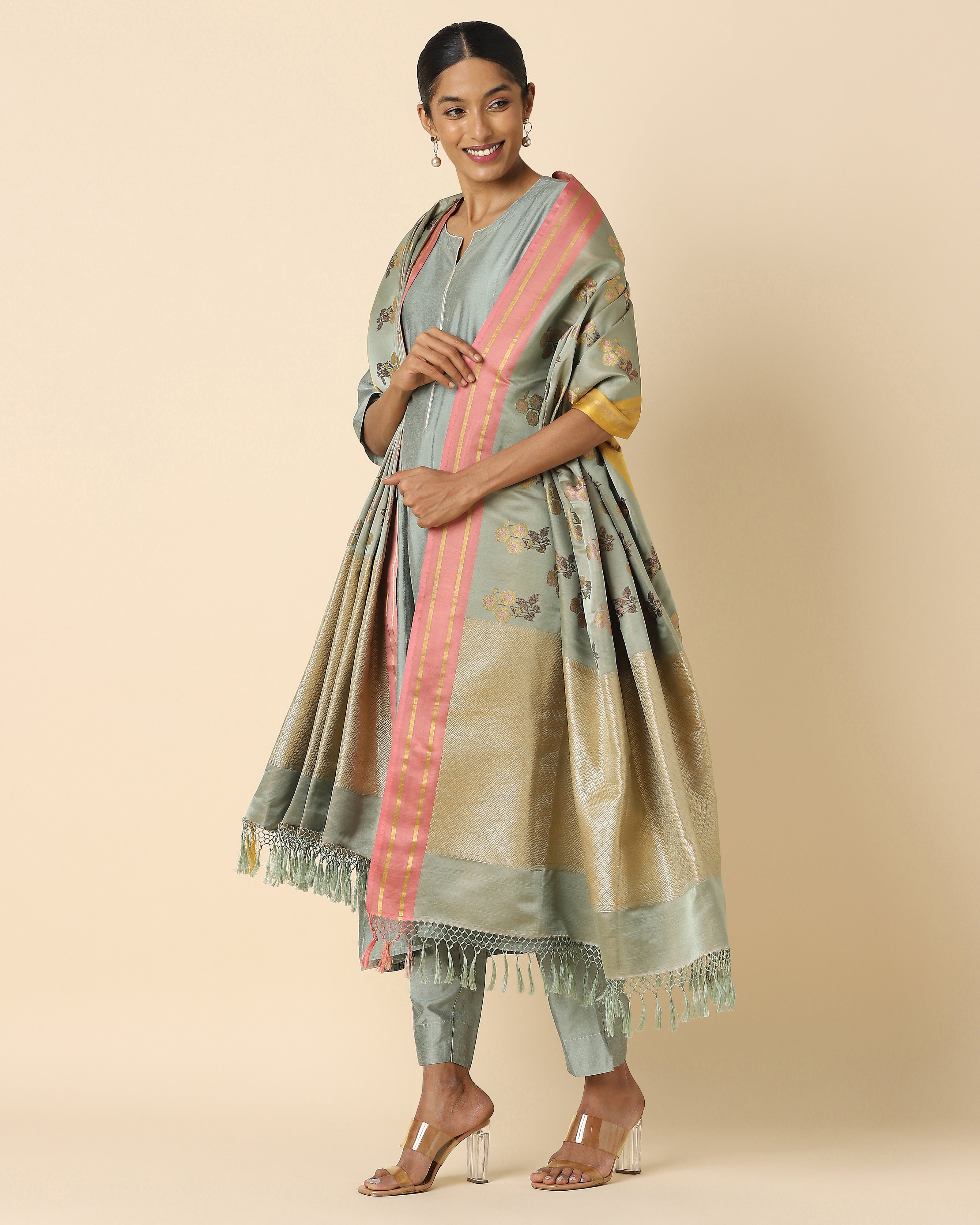 Abelia Tanchoi Silk Dupatta