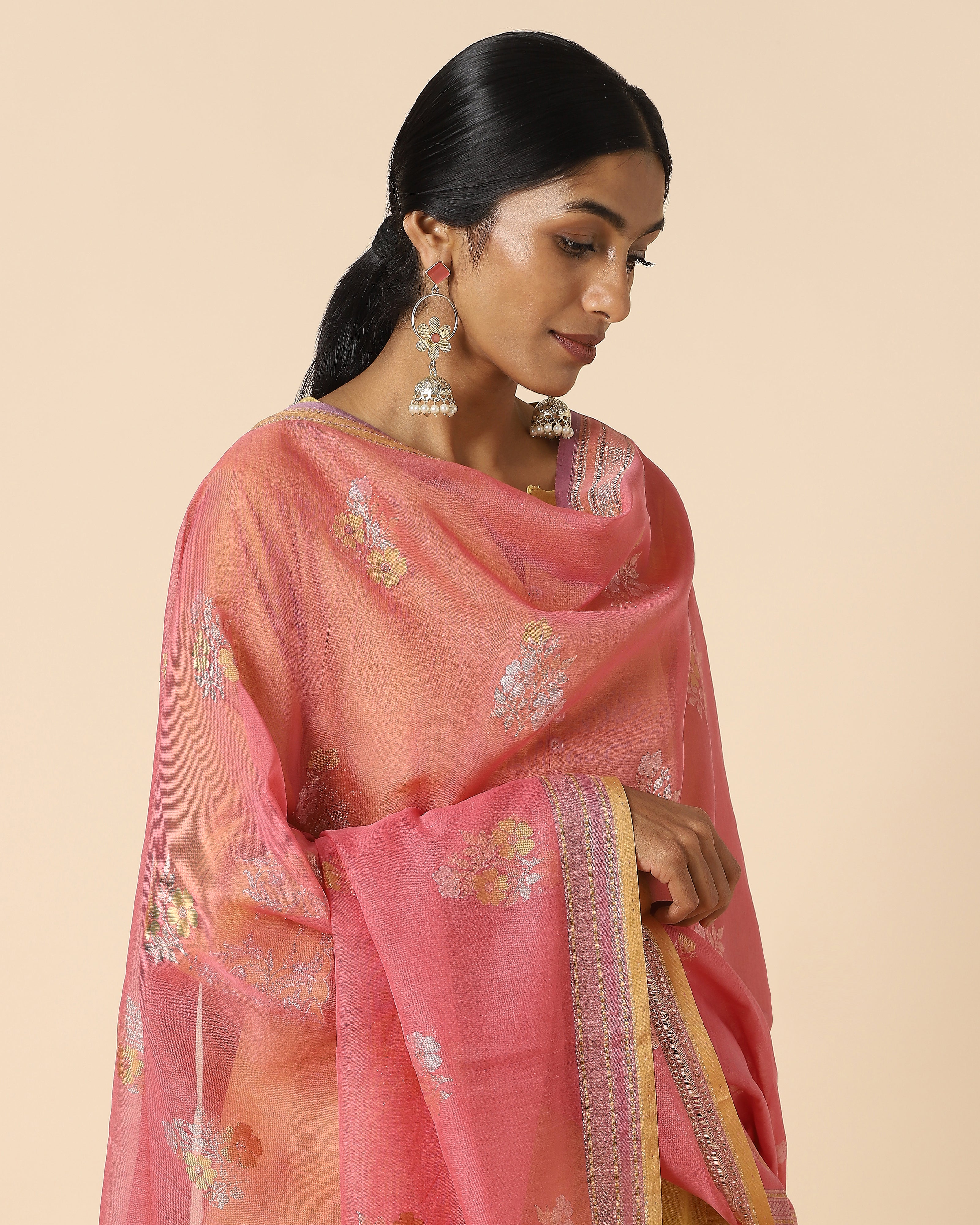 Paarul Ektara Kadwa Silk Cotton Dupatta