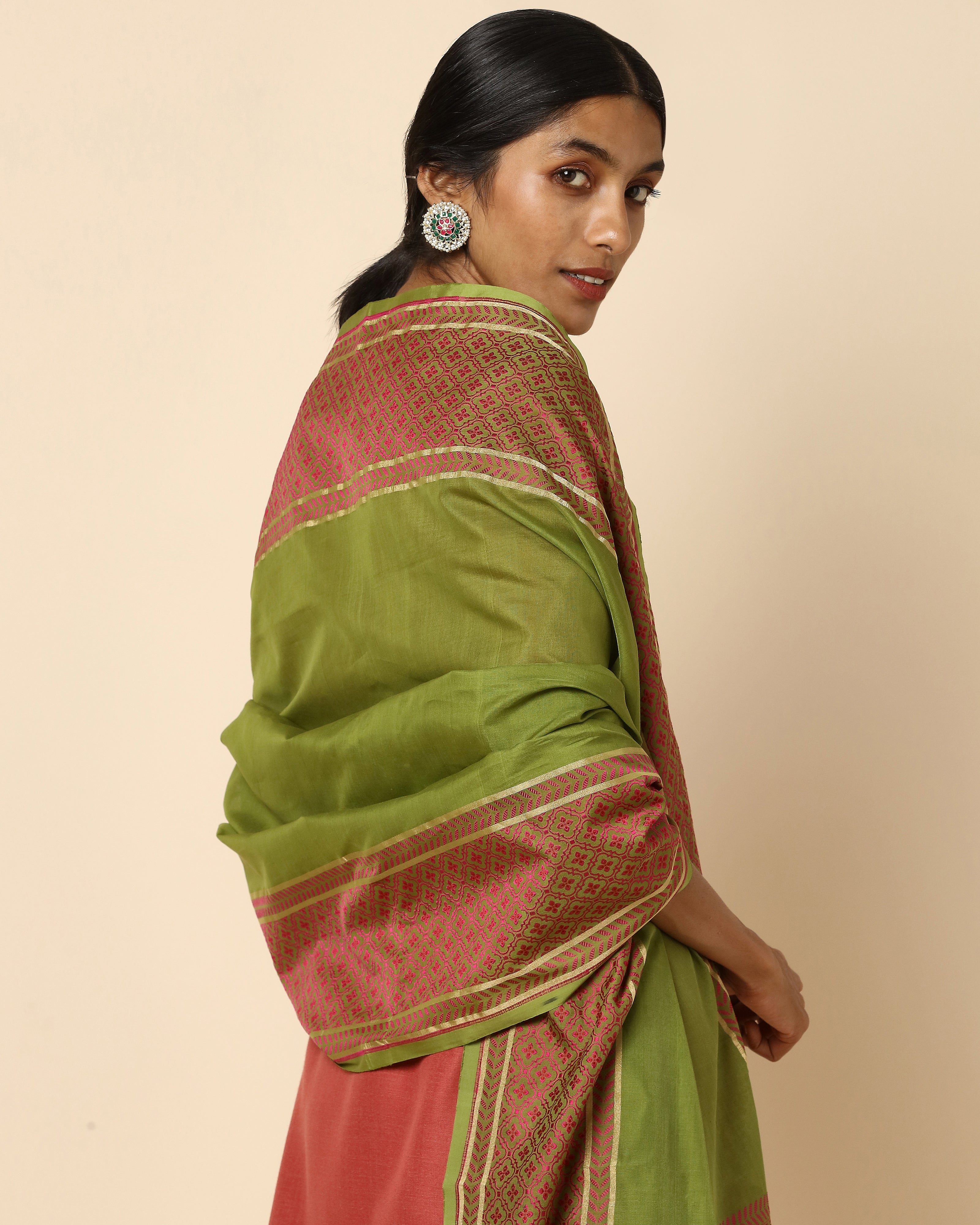 Ashlesha Kadwa Silk Cotton Dupatta