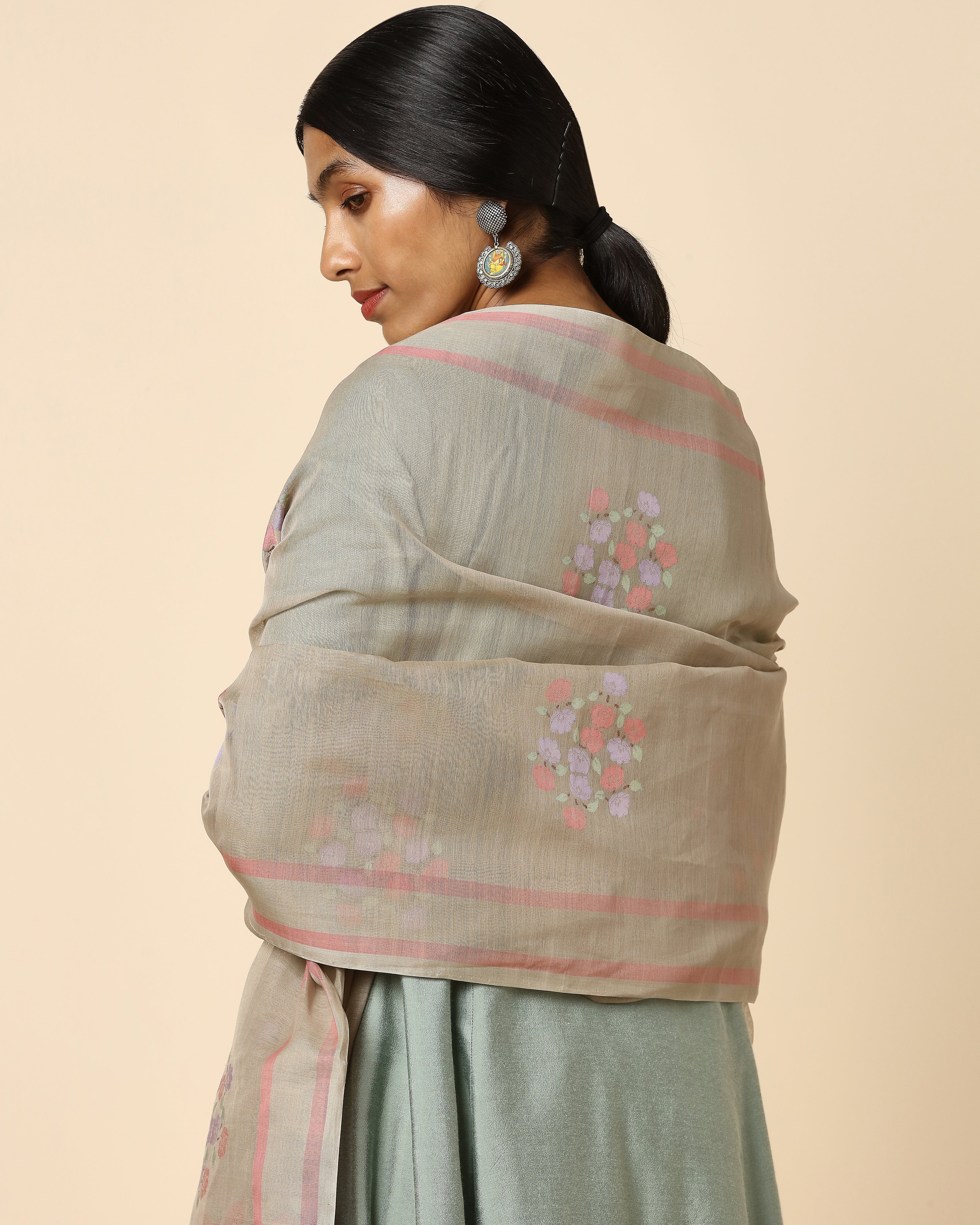 Ahika Jamdani Silk Cotton Dupatta