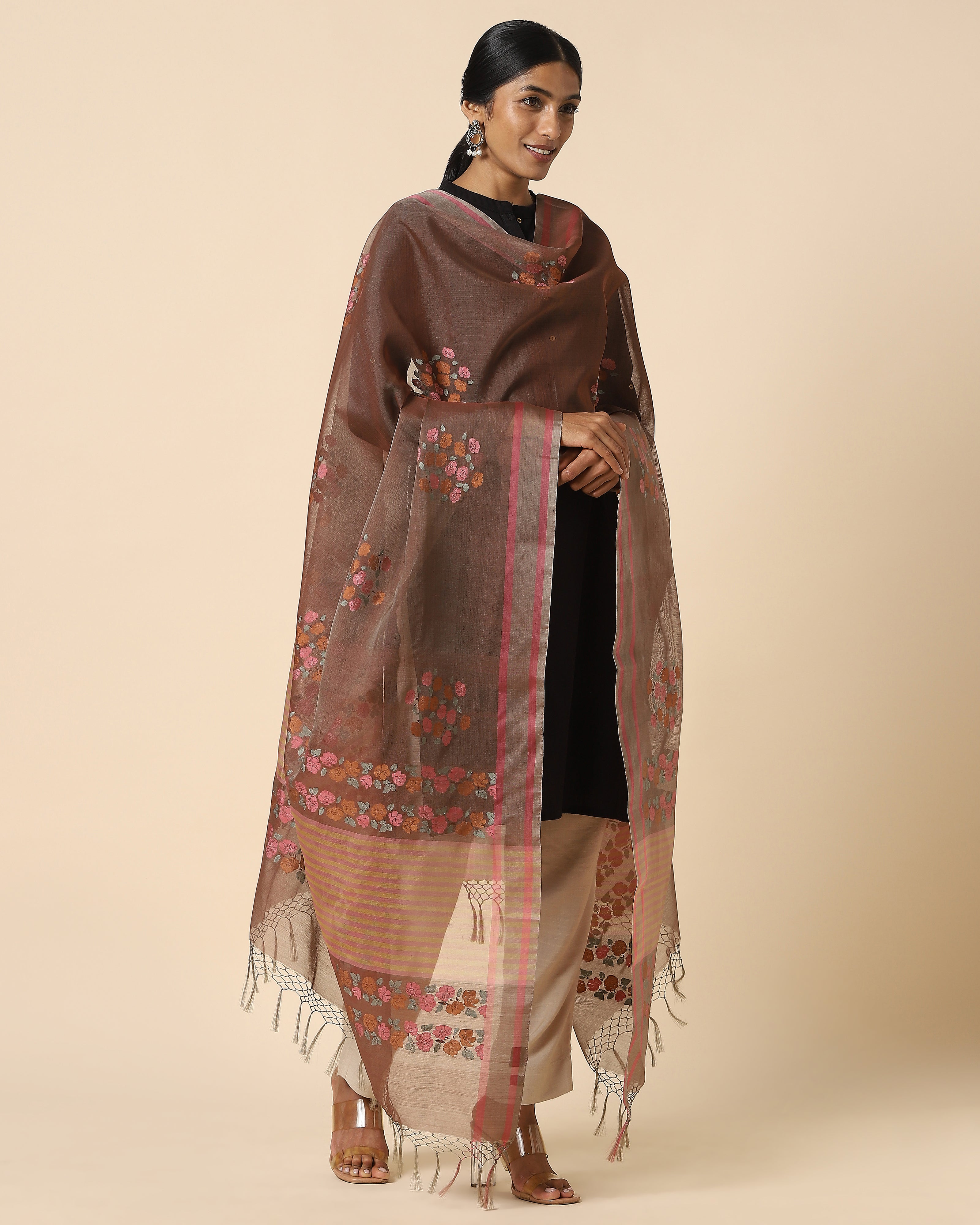 Ahika Jamdani Silk Cotton Dupatta