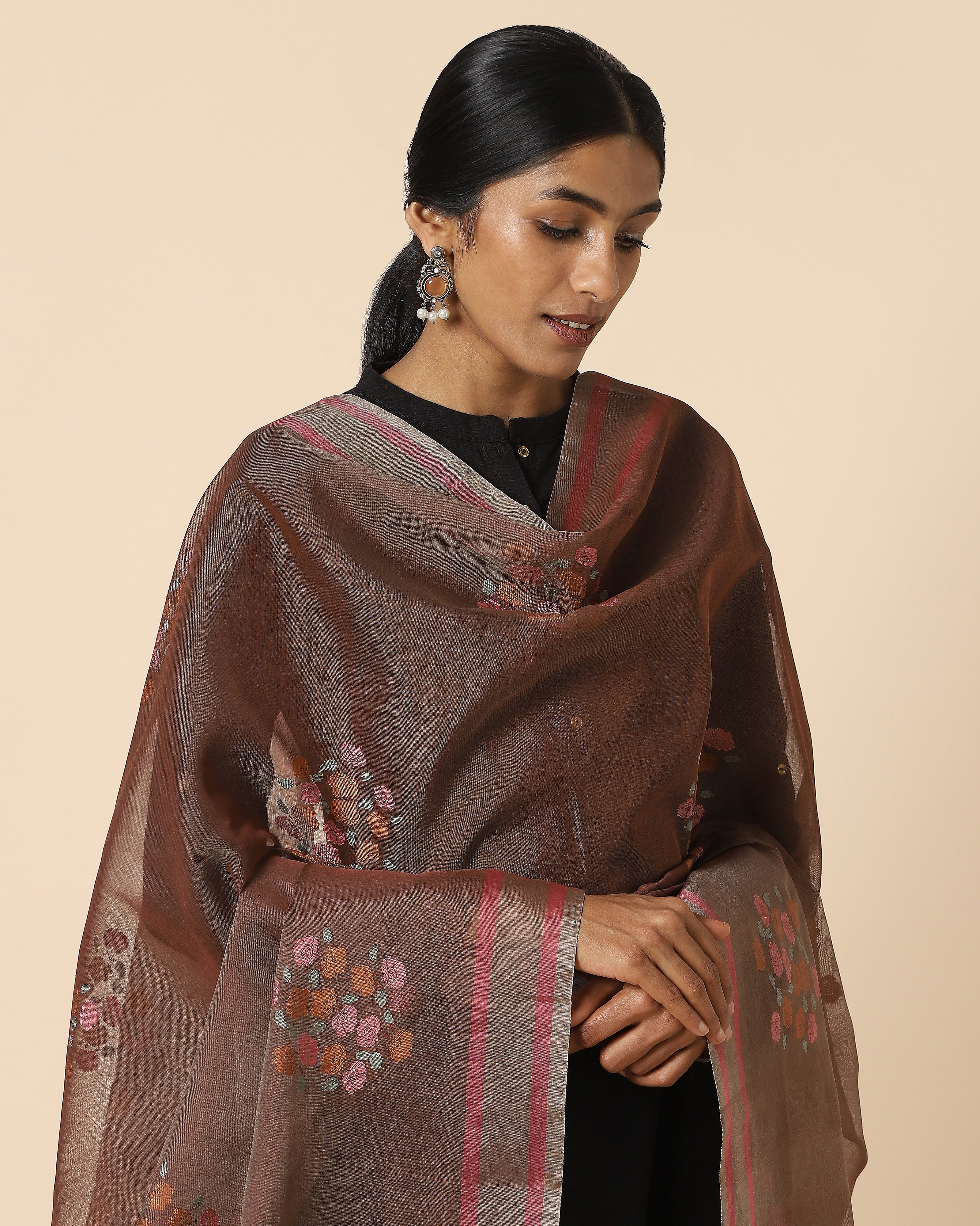 Ahika Jamdani Silk Cotton Dupatta