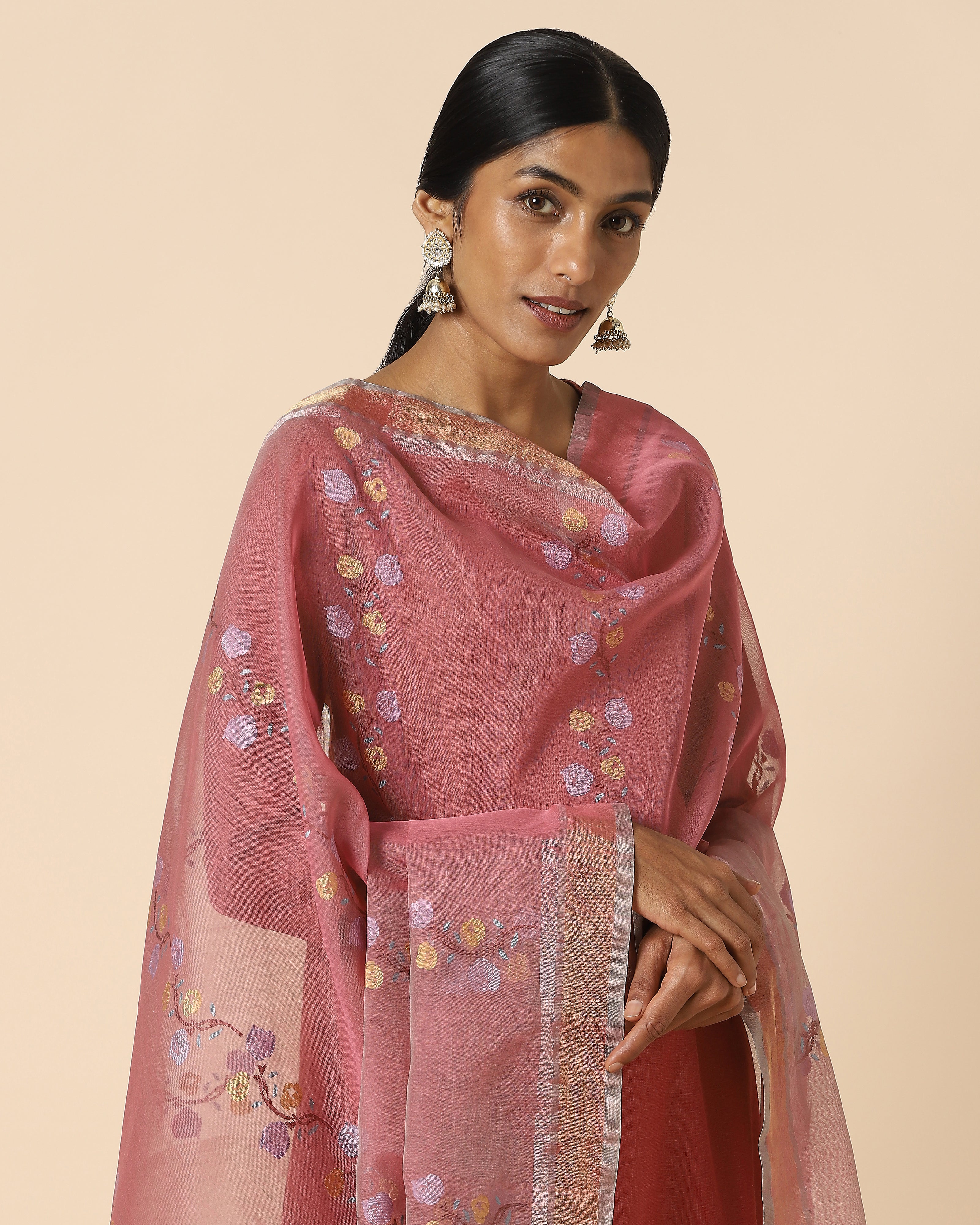 Mredul Jamdani Silk Cotton Dupatta