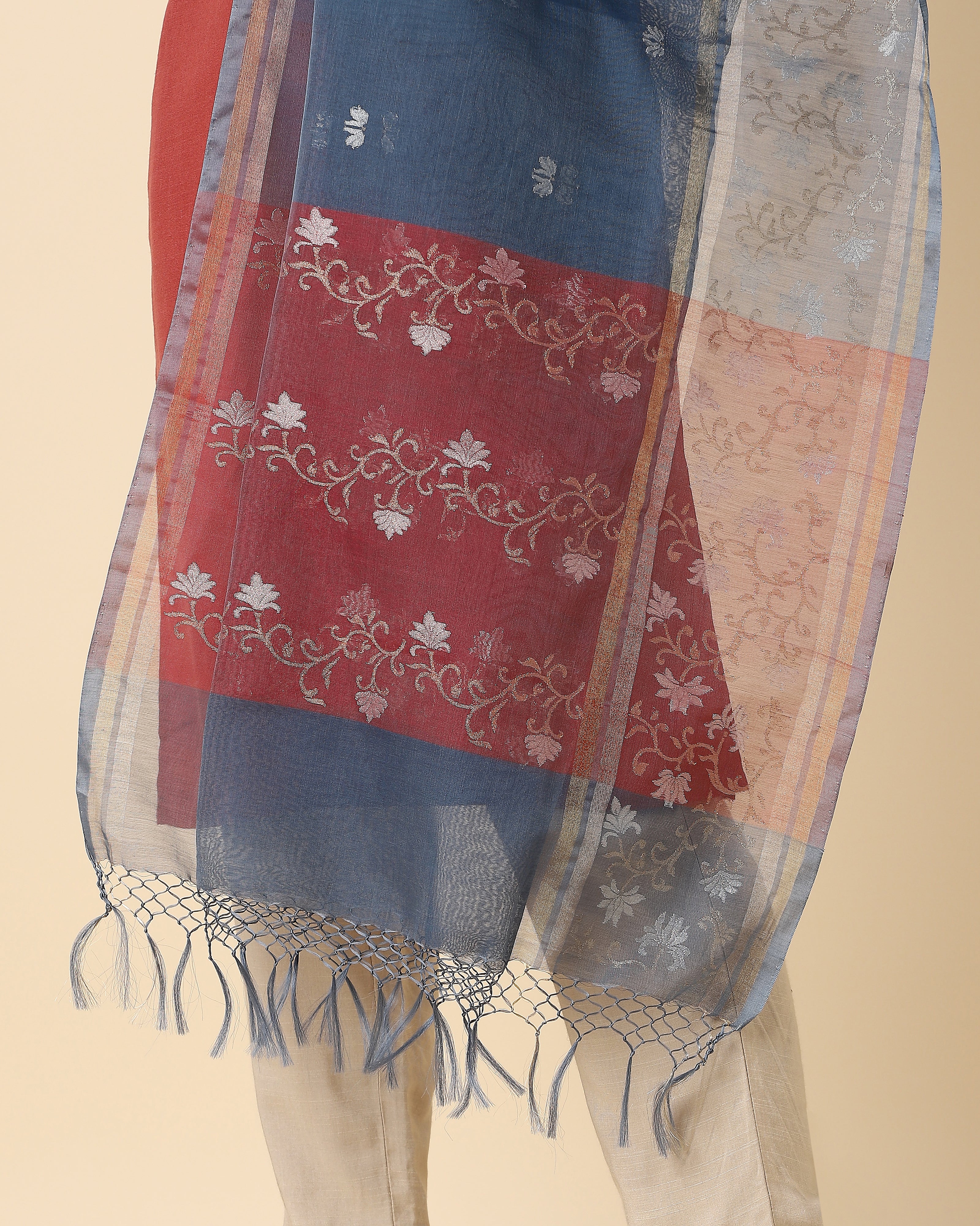 Aaisha Jamdani Silk Cotton Dupatta