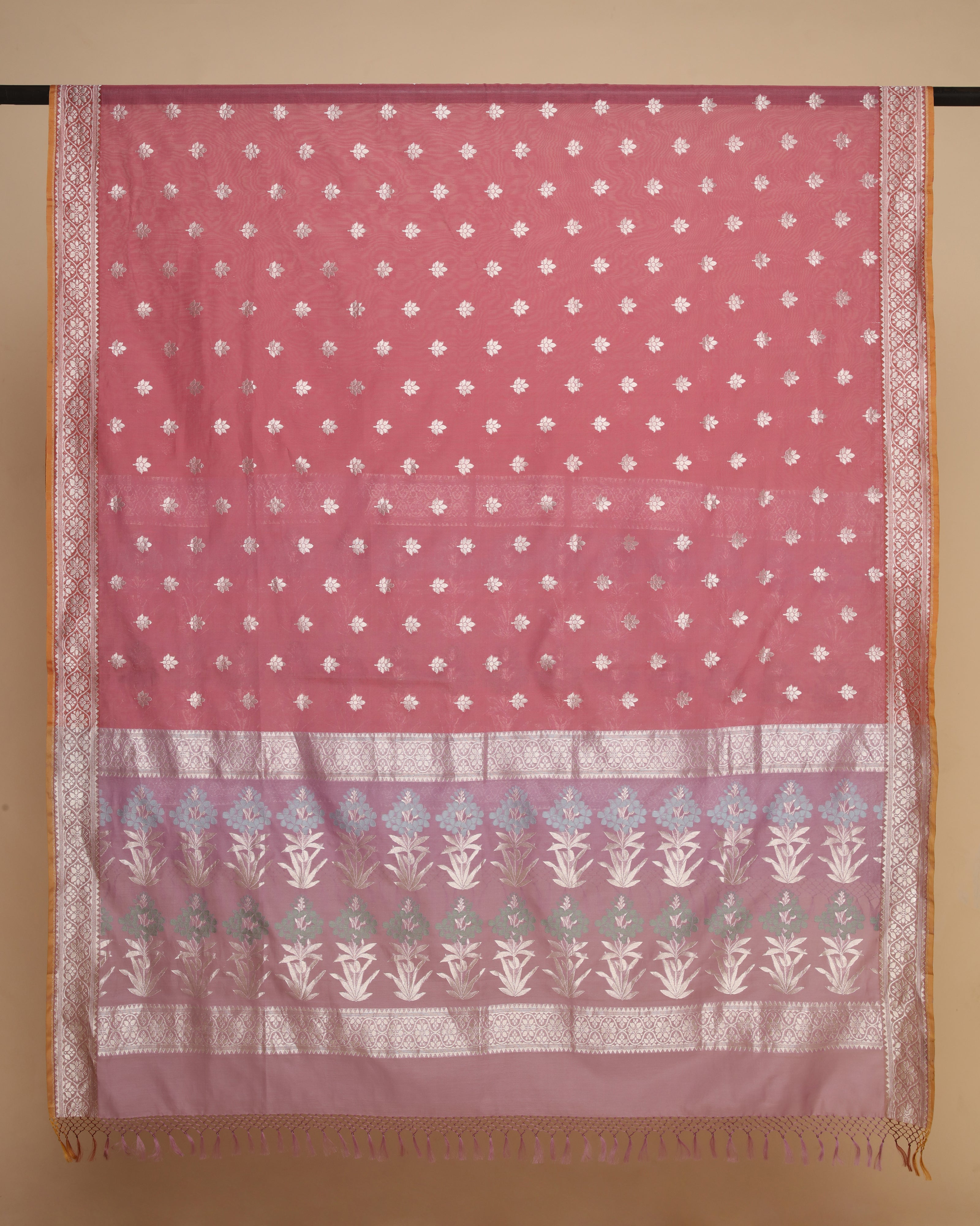 Chrysanta Cutwork Silk Cotton Dupatta