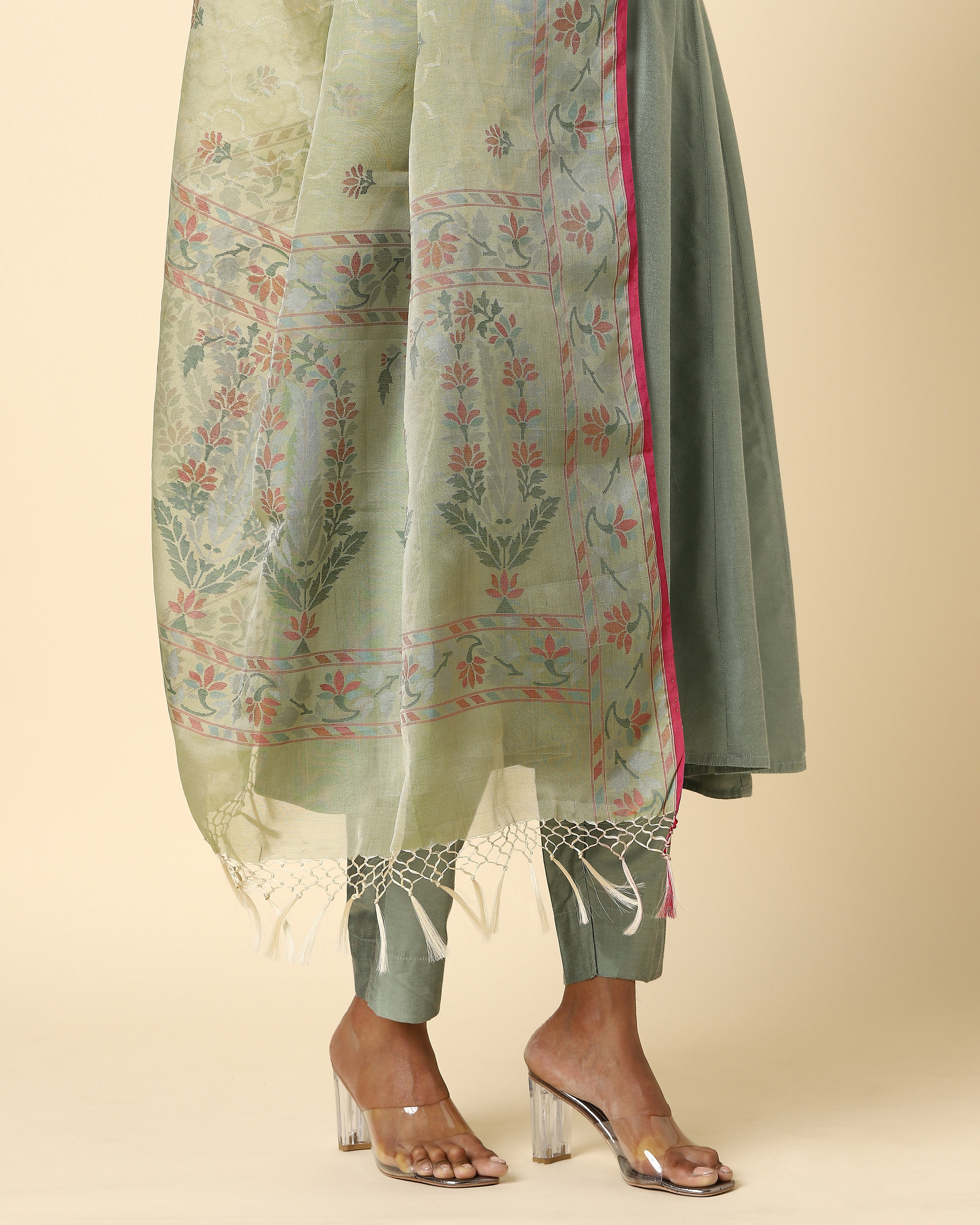 Afsa Jamdani Silk Cotton Dupatta