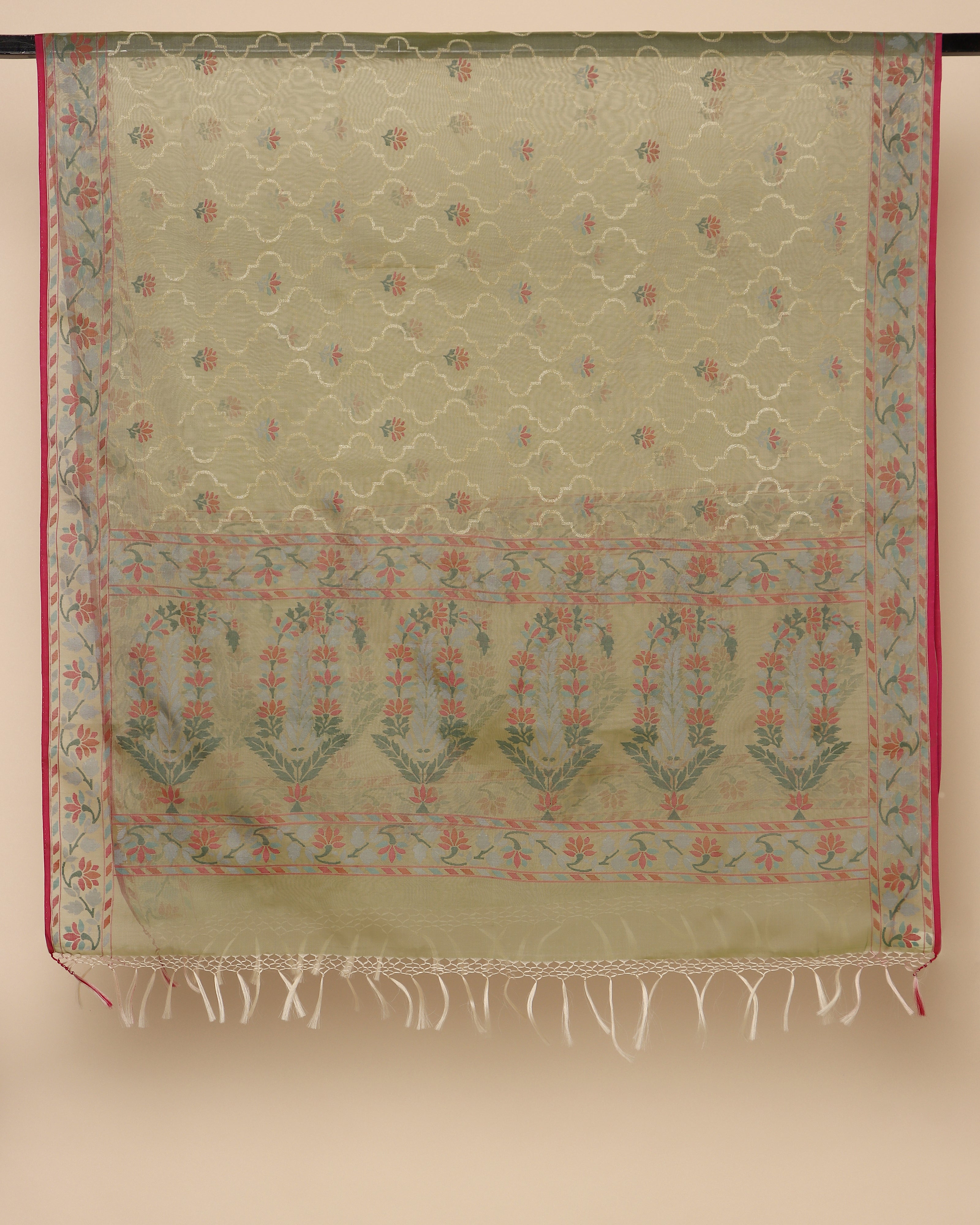 Afsa Jamdani Silk Cotton Dupatta