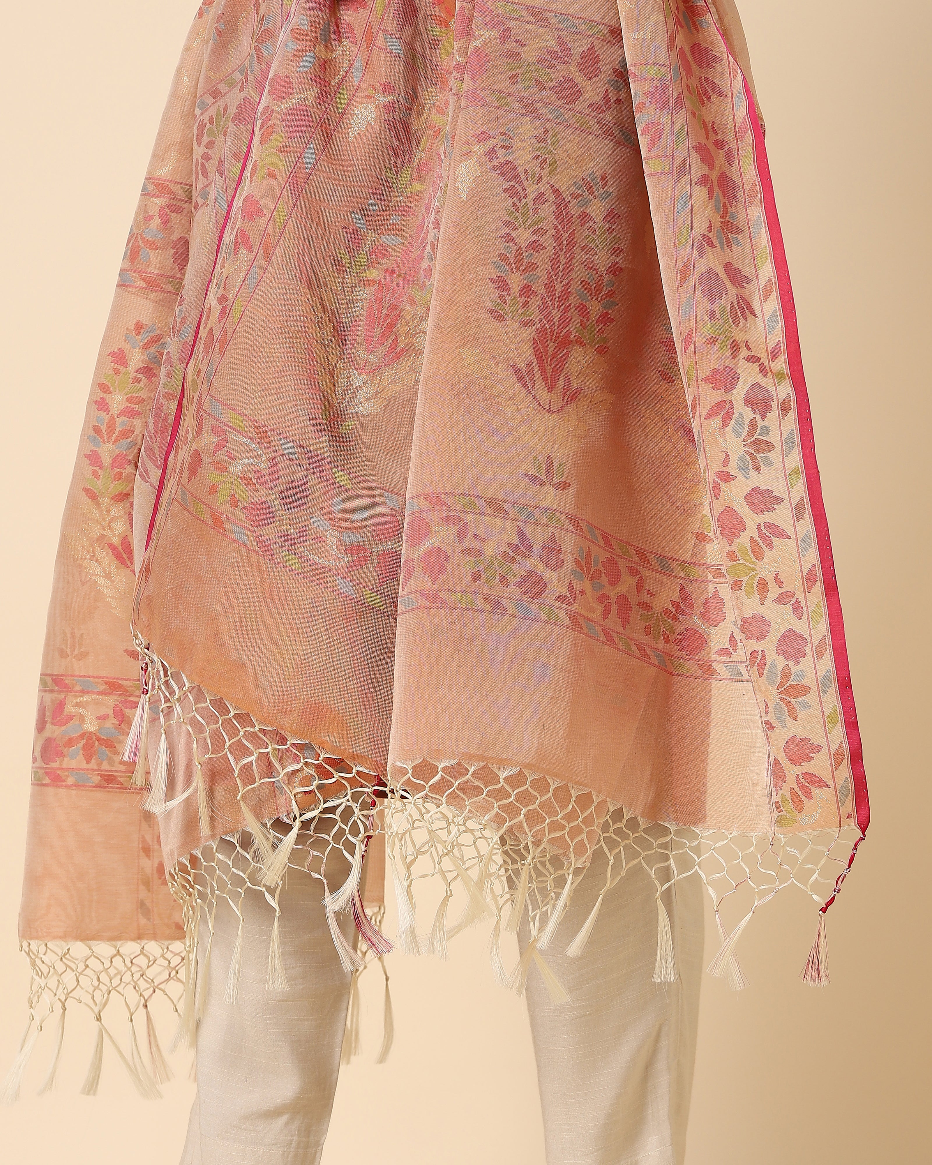 Afsa Jamdani Silk Cotton Dupatta