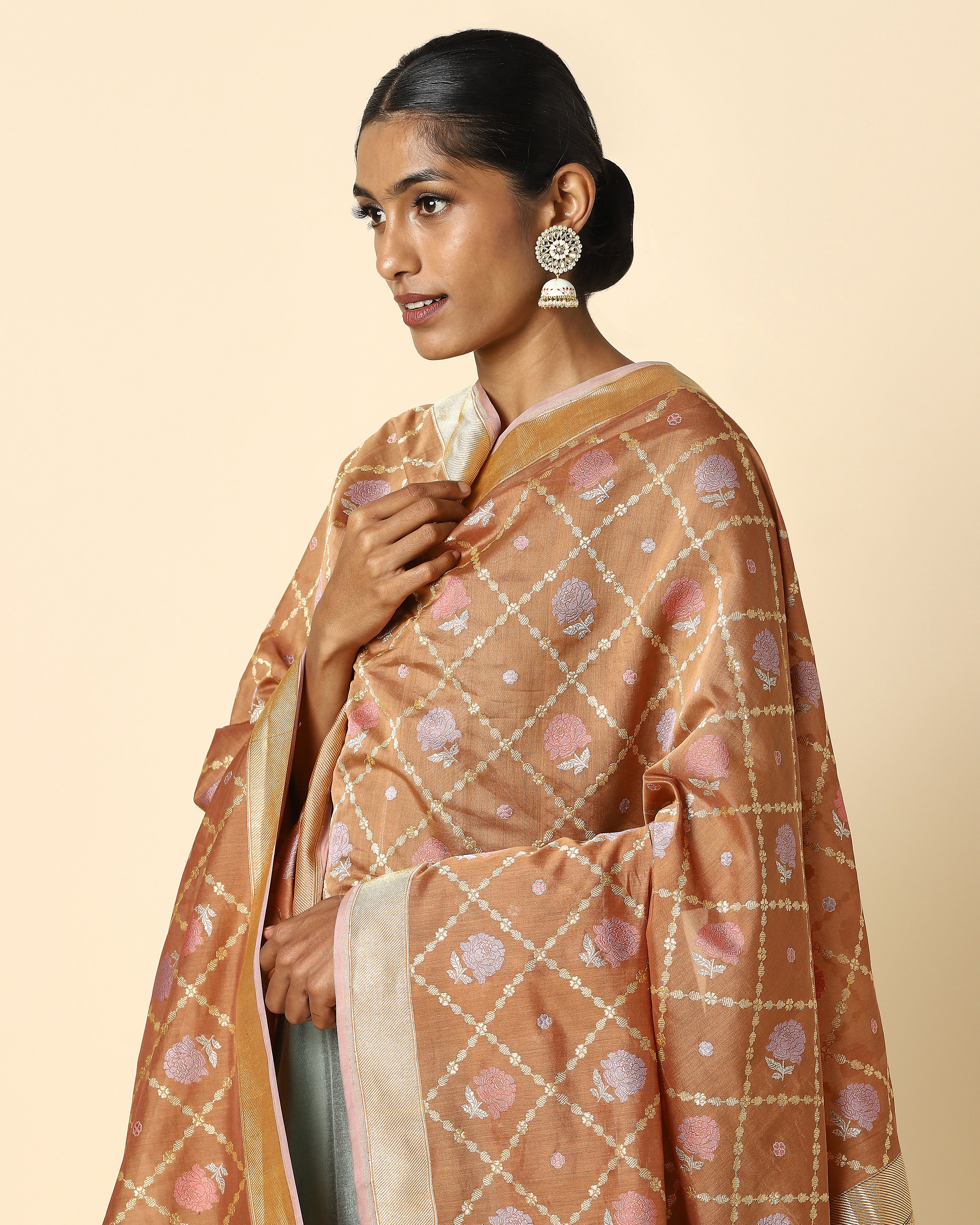 Evanthe Kadwa Silk Cotton Dupatta