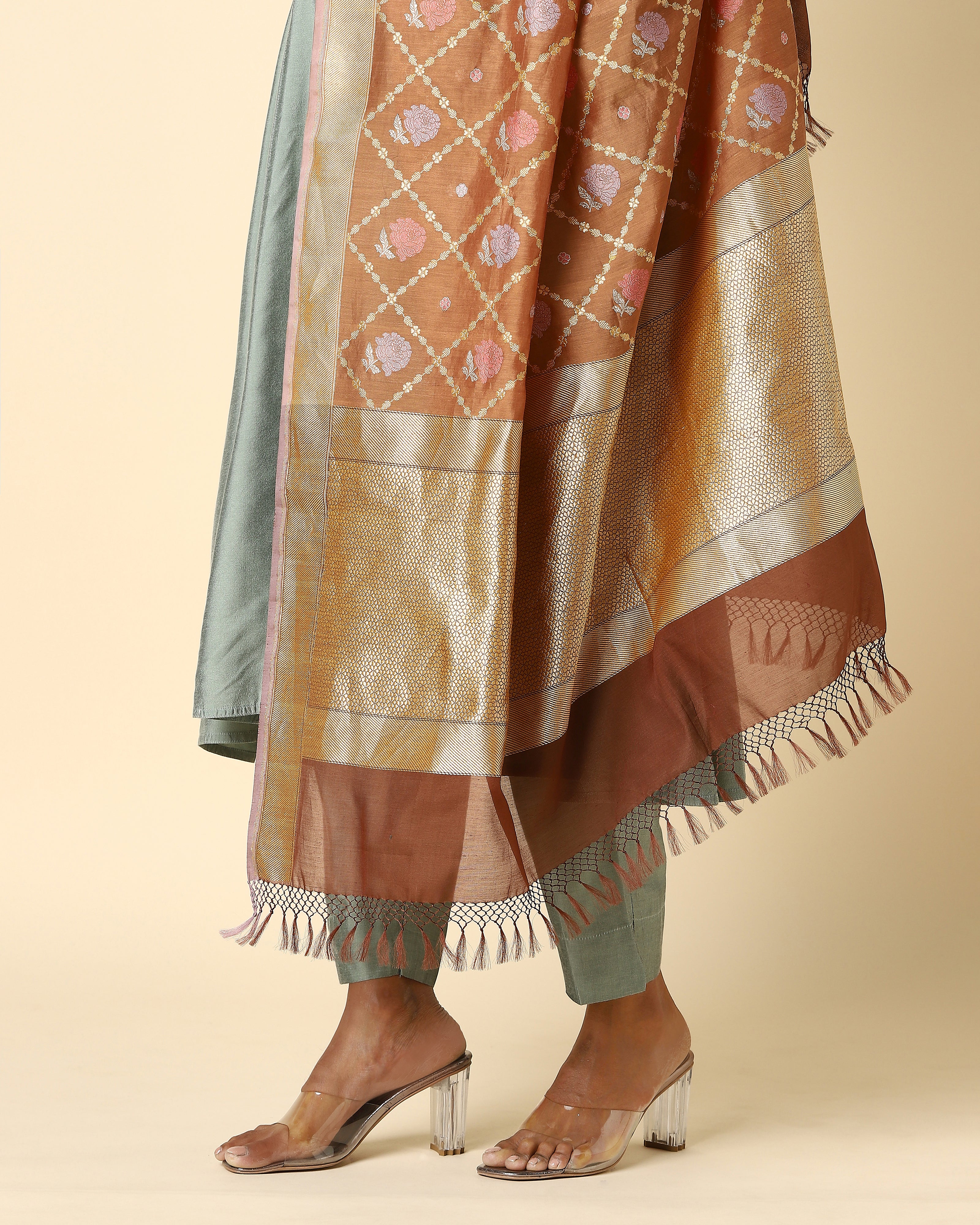 Evanthe Kadwa Silk Cotton Dupatta