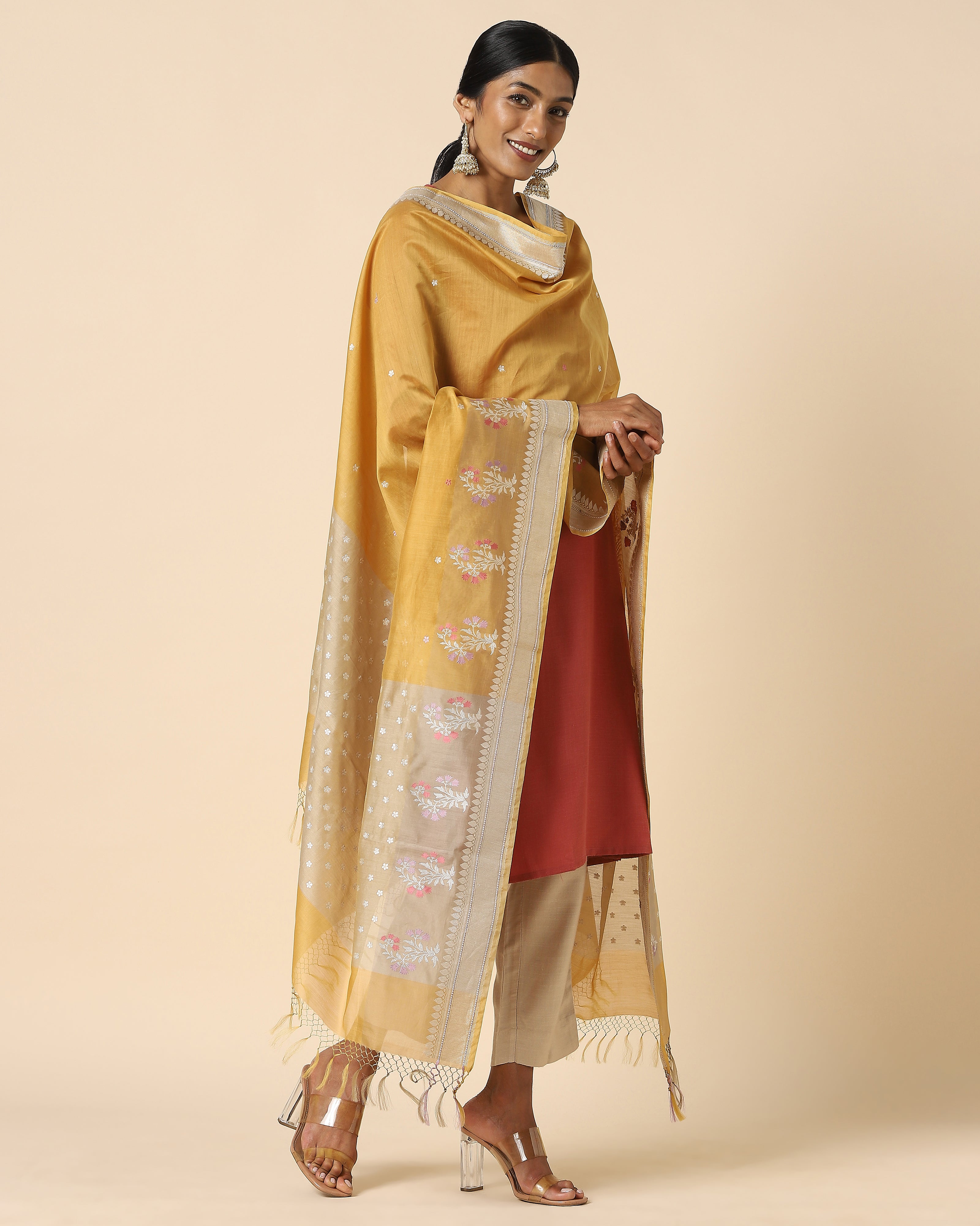 Kaeya Kadwa Silk Cotton Dupatta