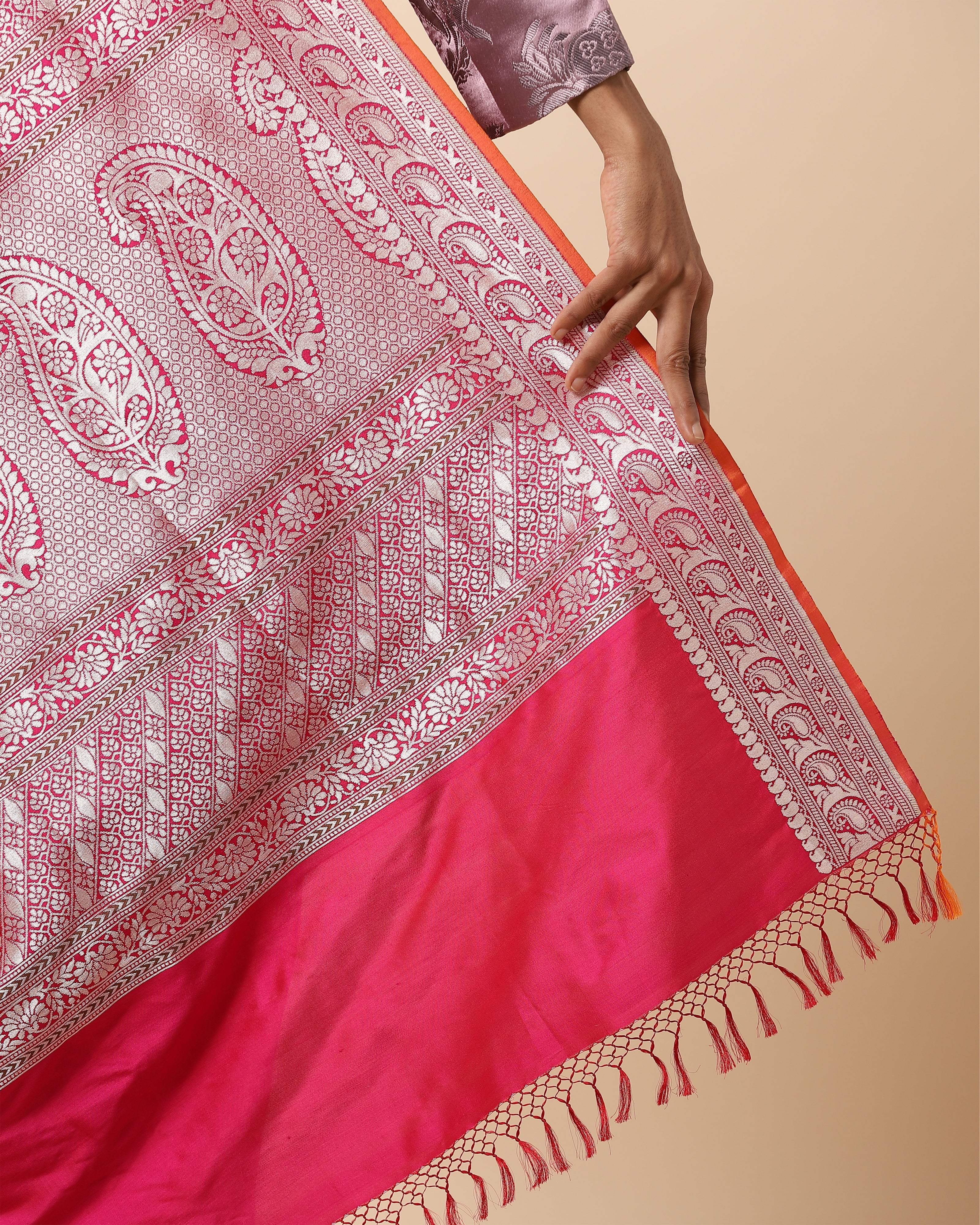 Husna Cutwork Silk Saree