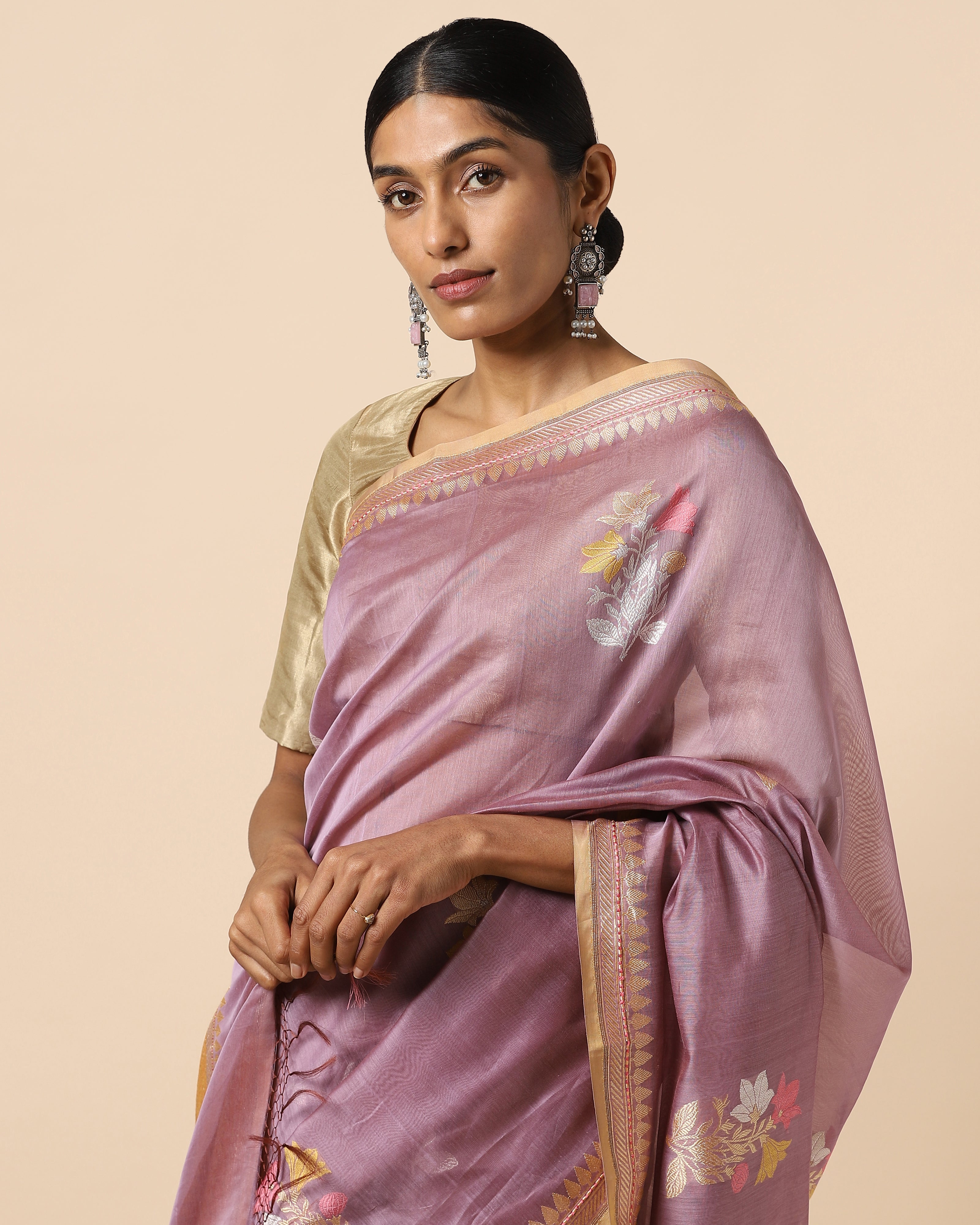 Celosia Kadwa Silk Cotton Saree