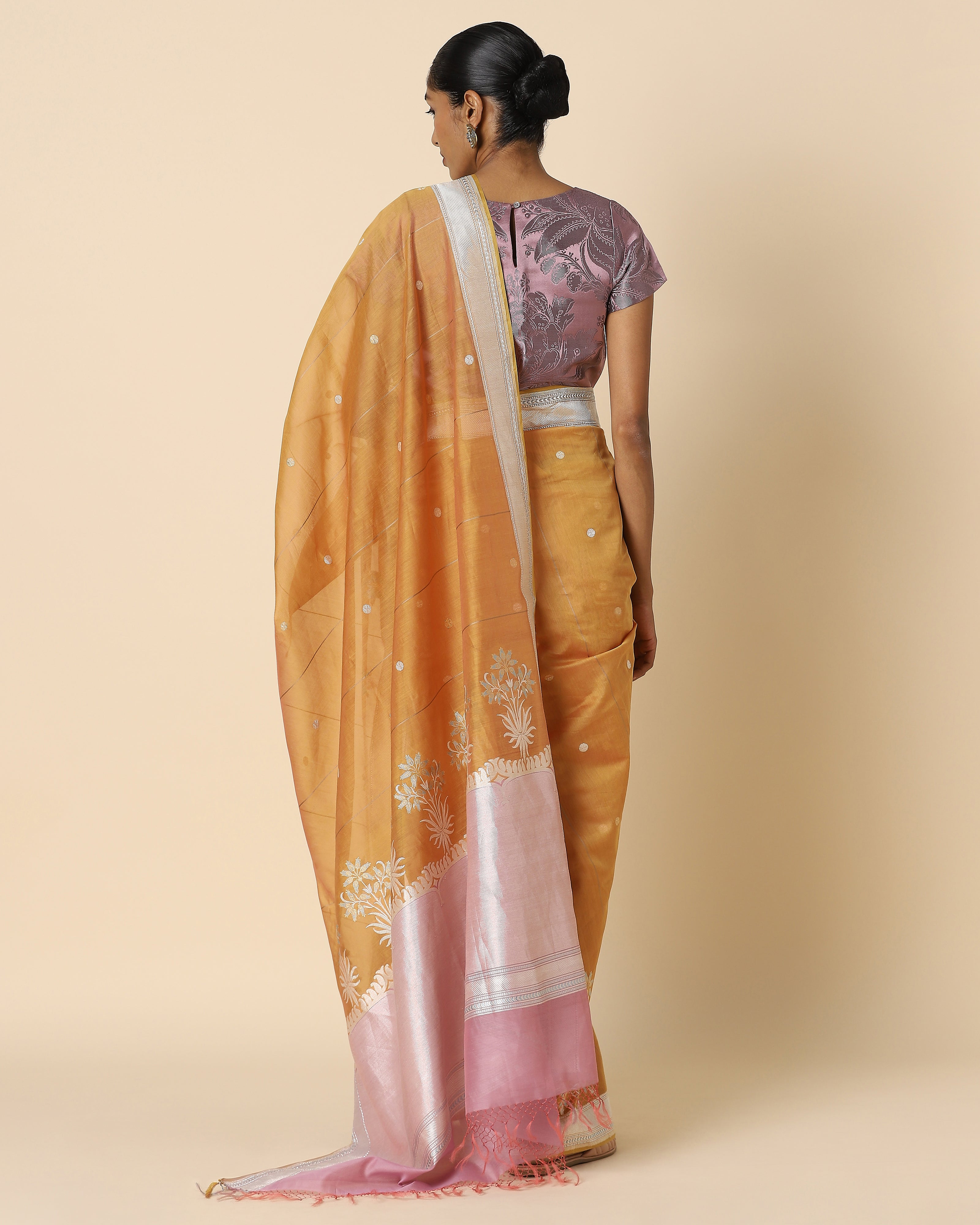 Gul Mina Kadwa Silk Cotton Saree