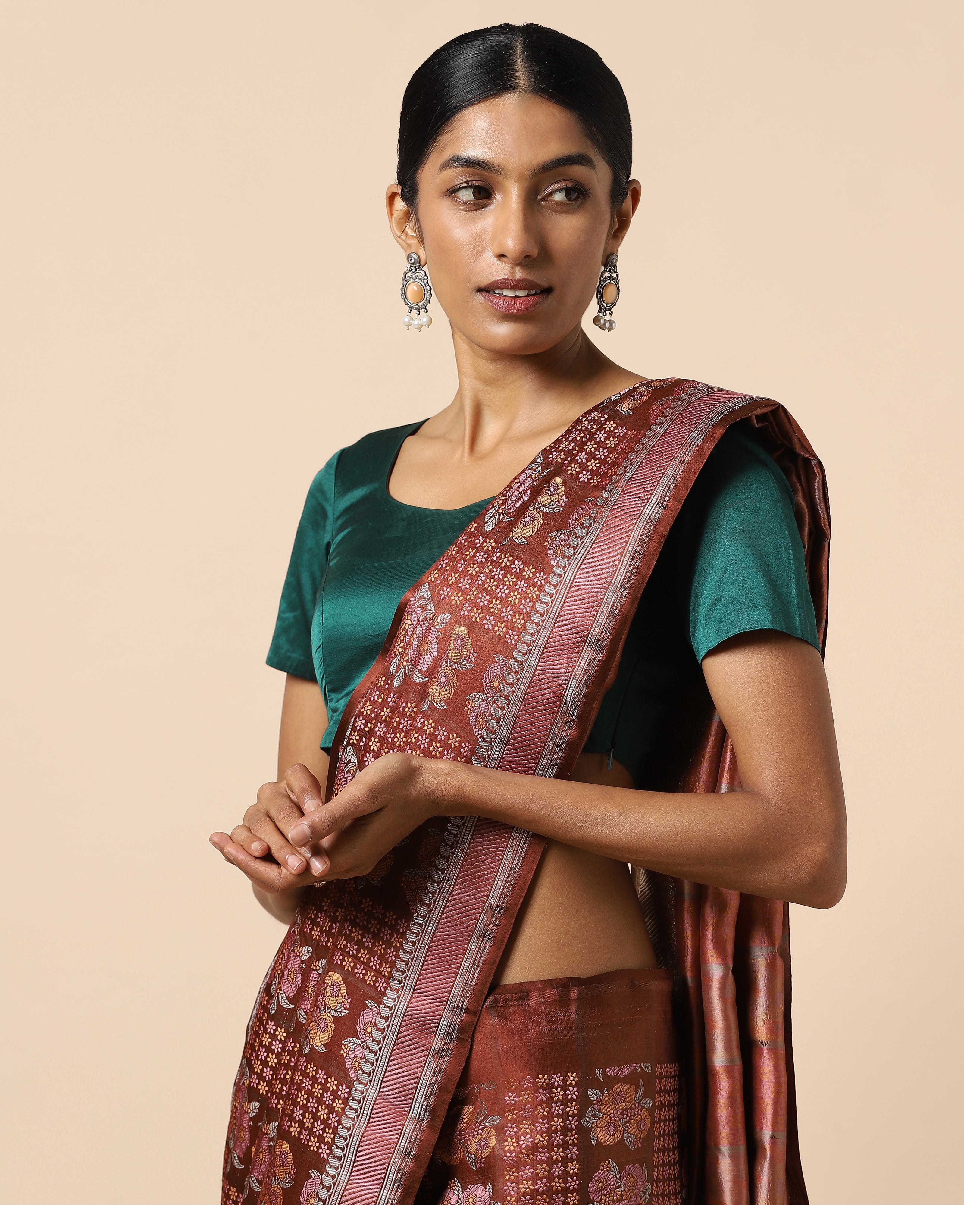 Manjri Tanchoi Silk Saree