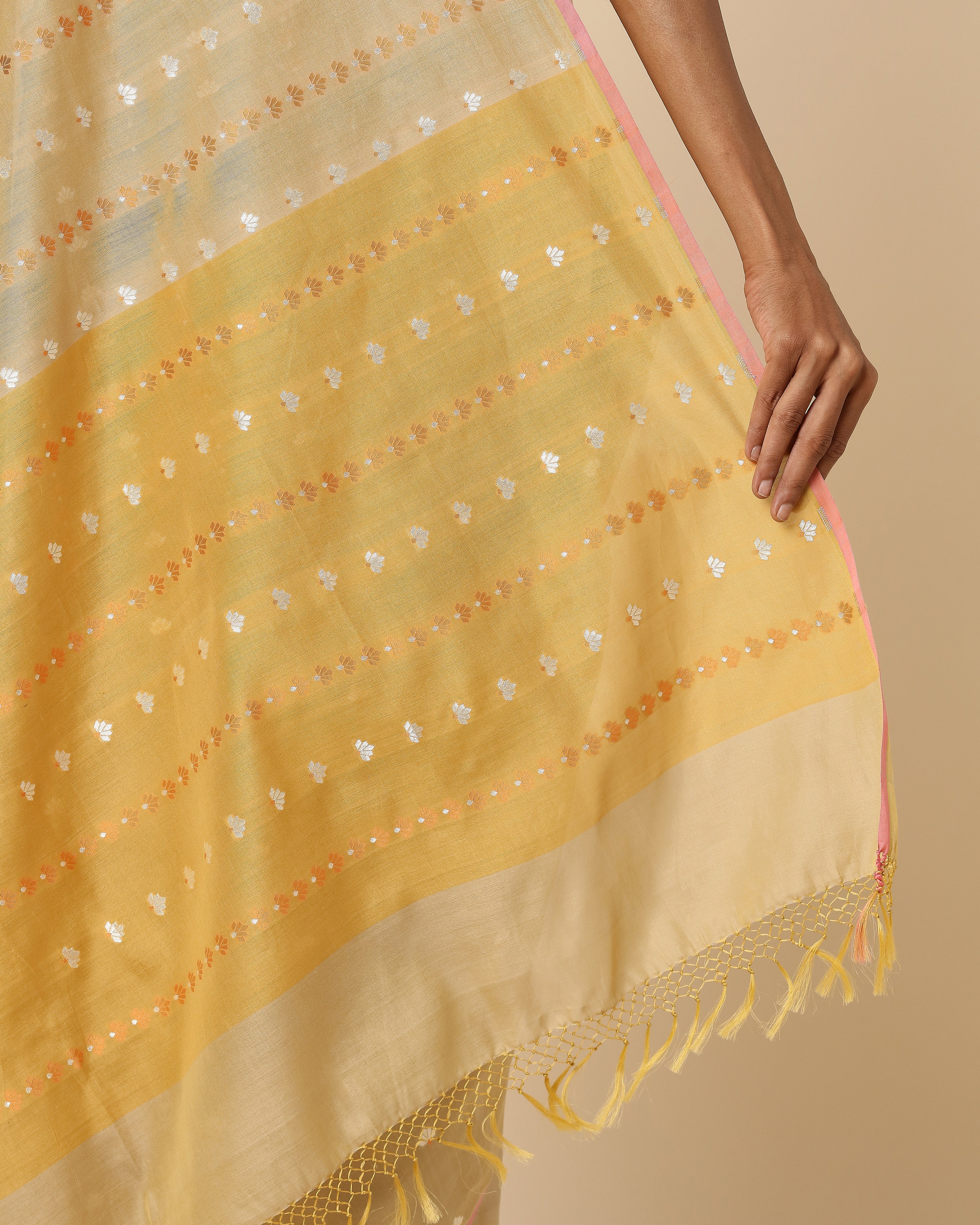 Magadhi Cutwork Silk Cotton Saree