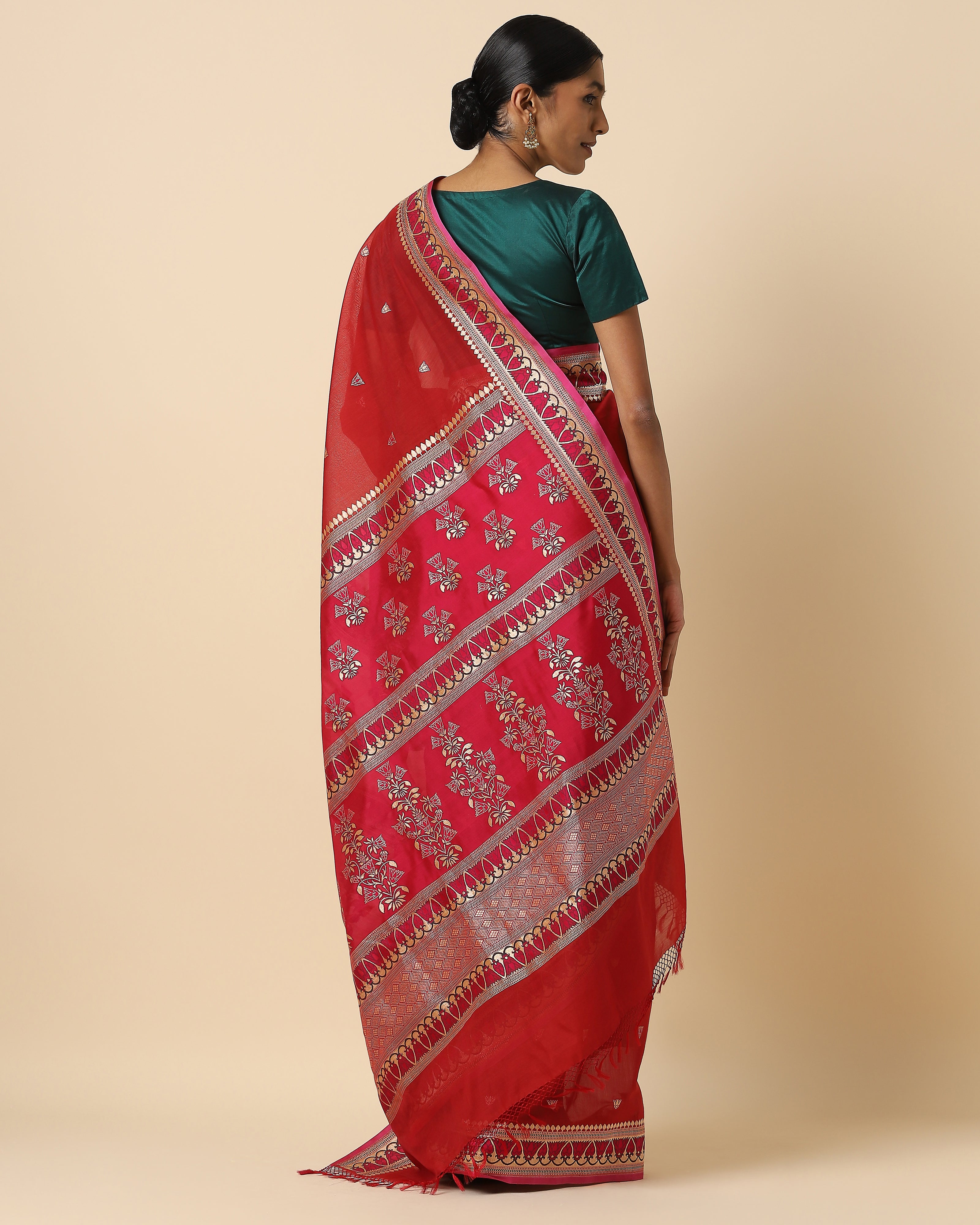 Juman Kadwa Silk Cotton Saree