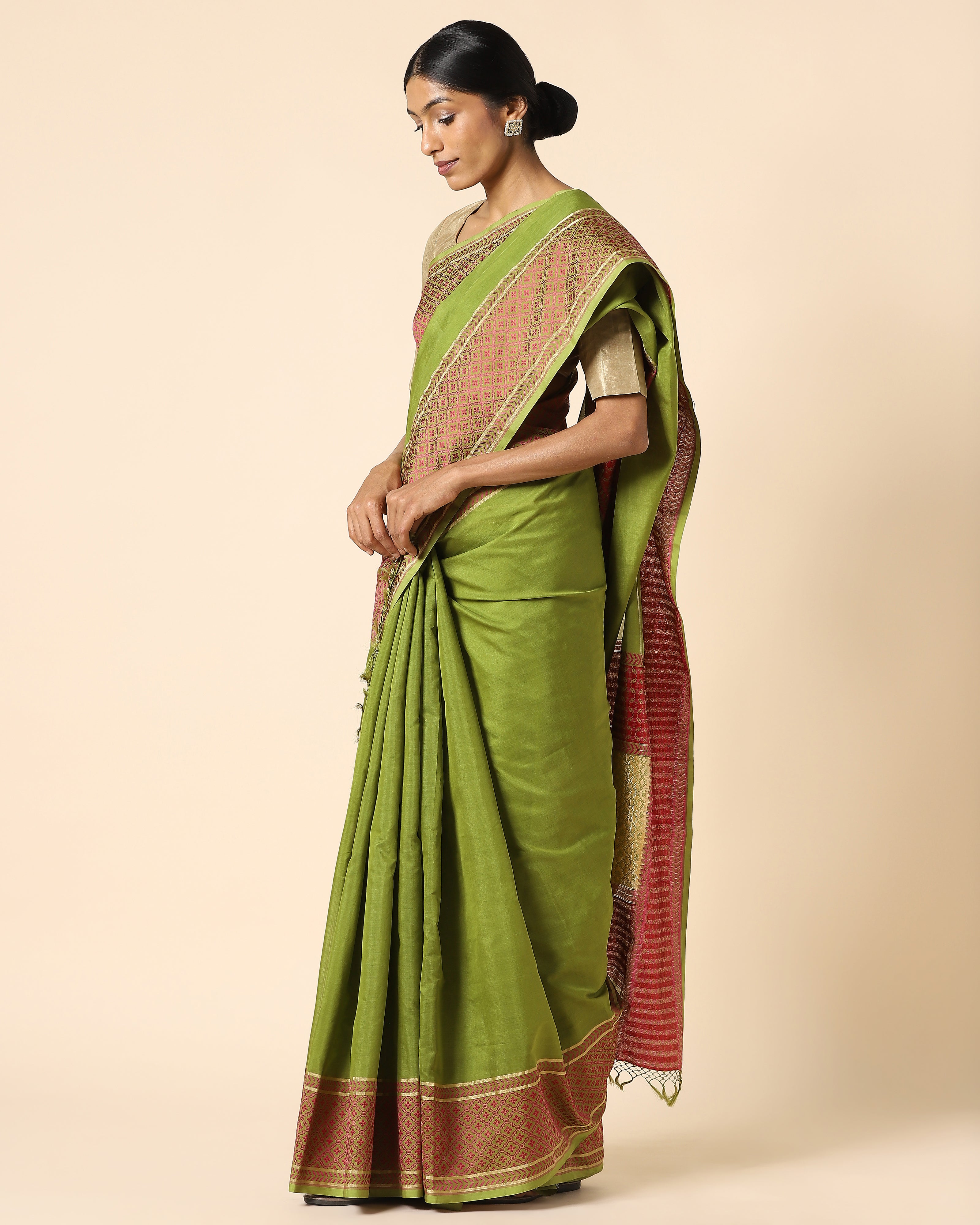 Ashlesha Kadwa Silk Cotton Saree