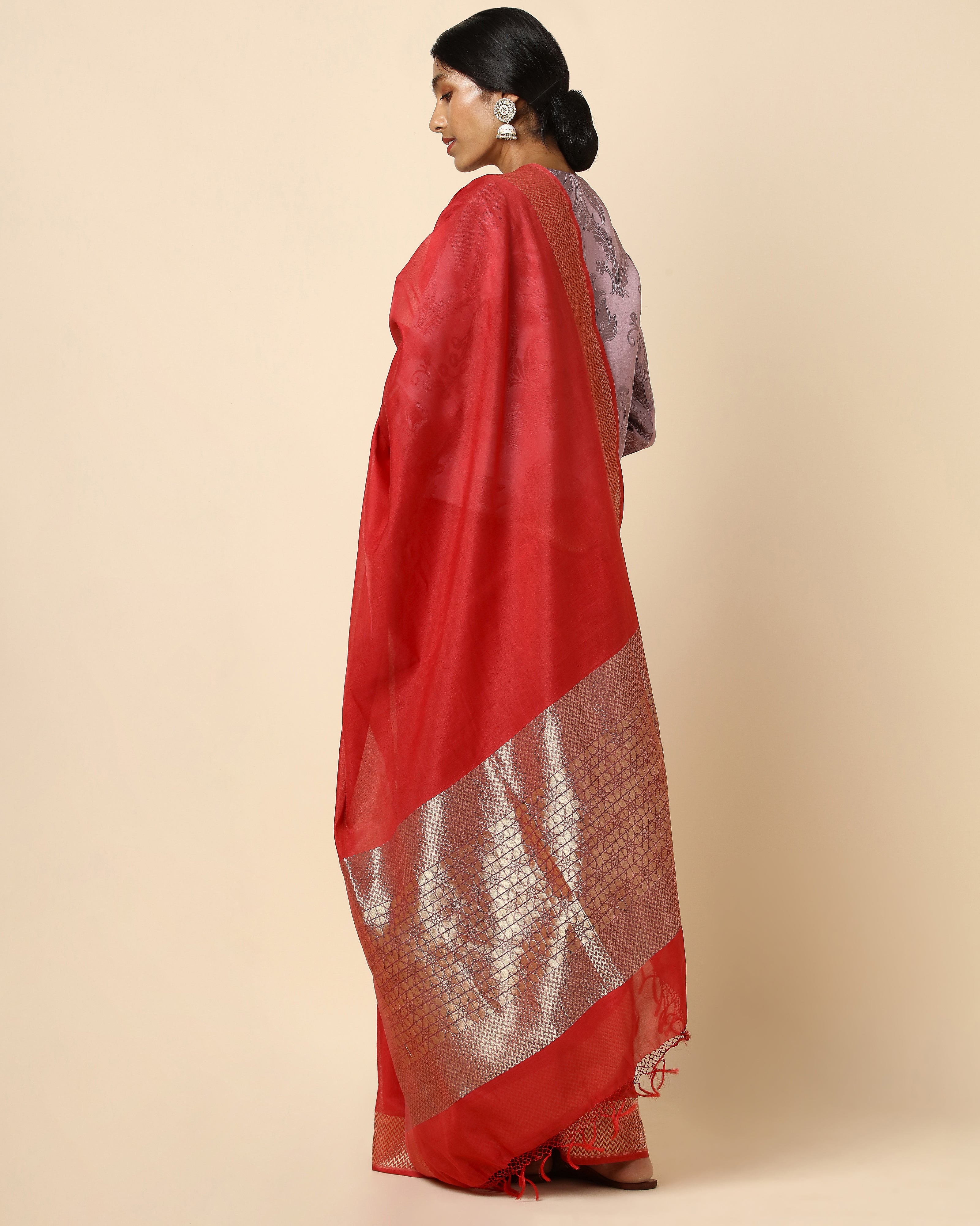 Aavya Cutwork Silk Cotton Saree