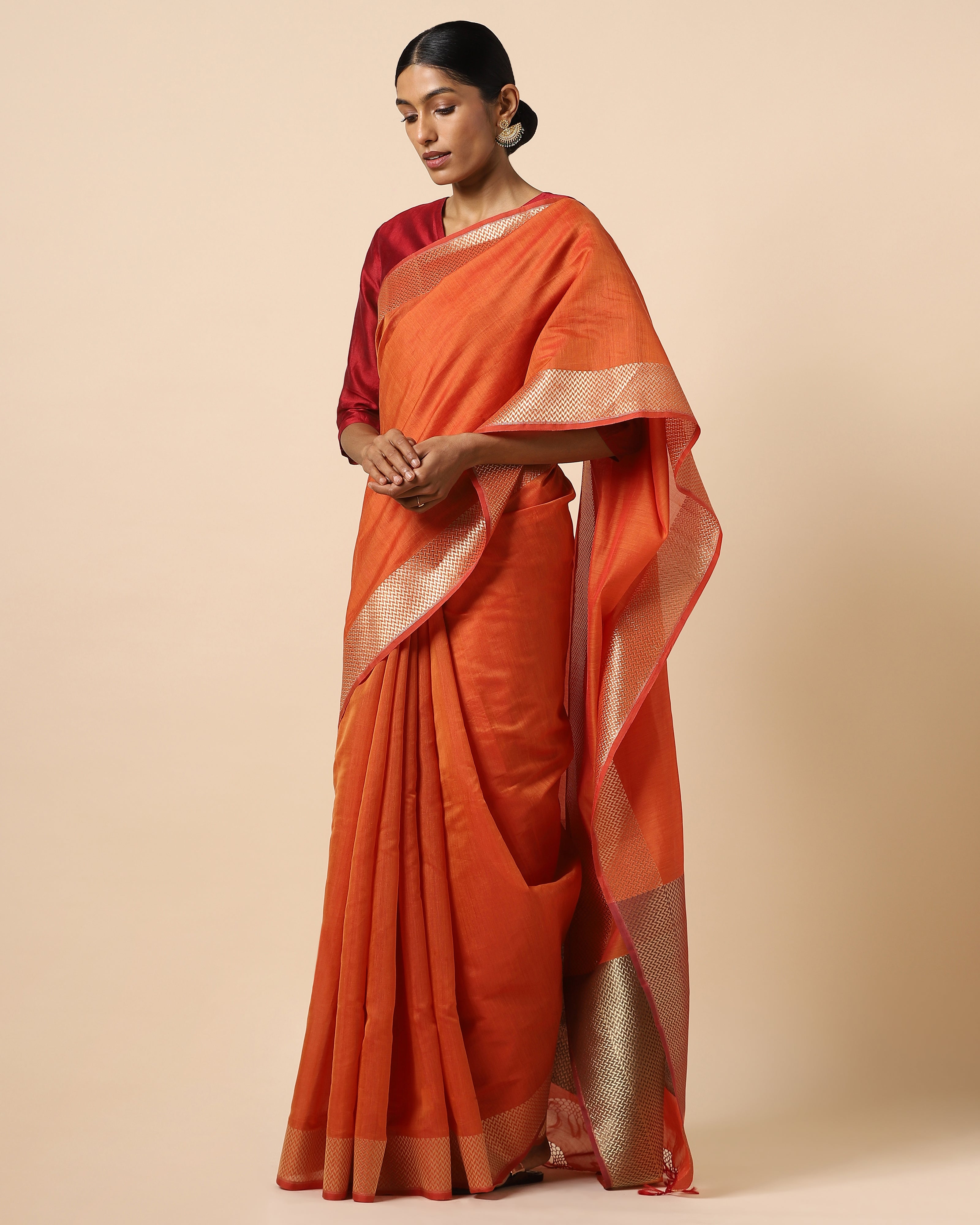 Aavya Cutwork Silk Cotton Saree