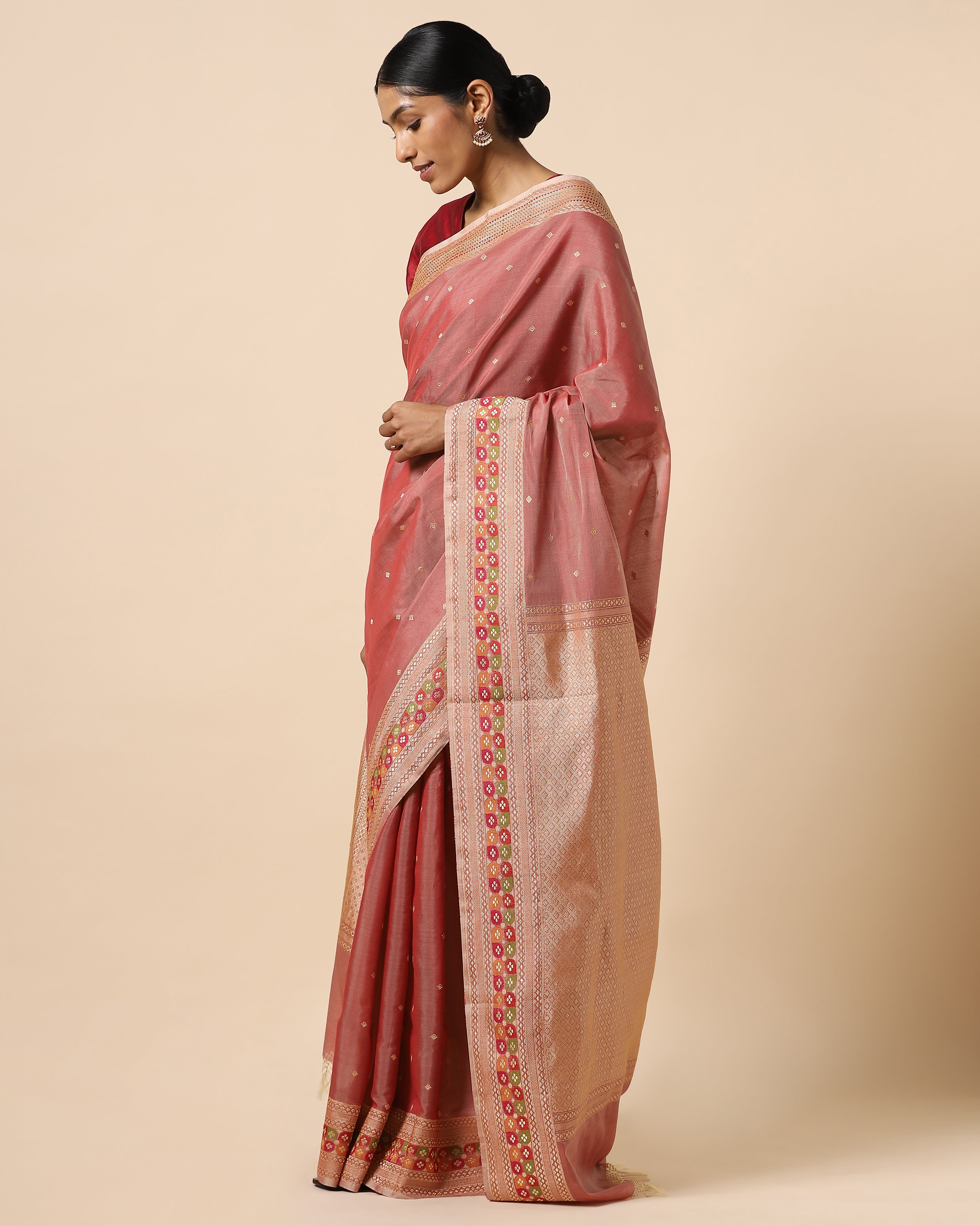 Kili Kadwa Silk Cotton Saree